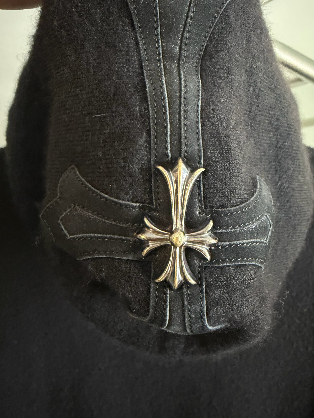 Chrome Hearts Cashmere Flooded Cross Patch Zip-Up Hoodie