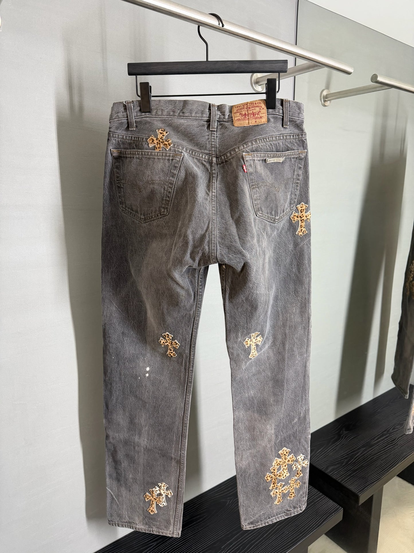 Chrome Hearts Leopard Patch 501 Jeans