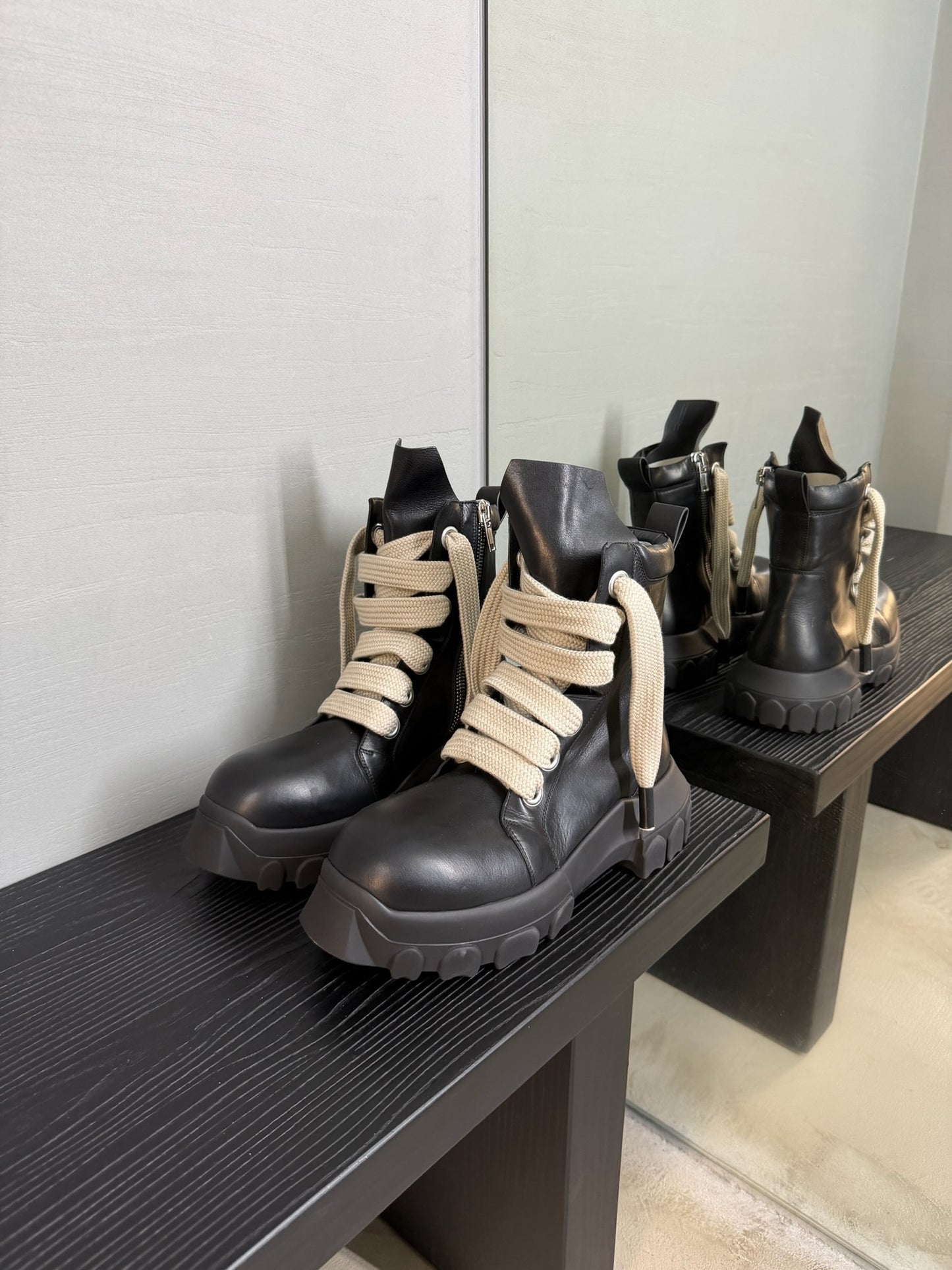 Rick Owens Jumbolace Army Bozo Tractor Boots