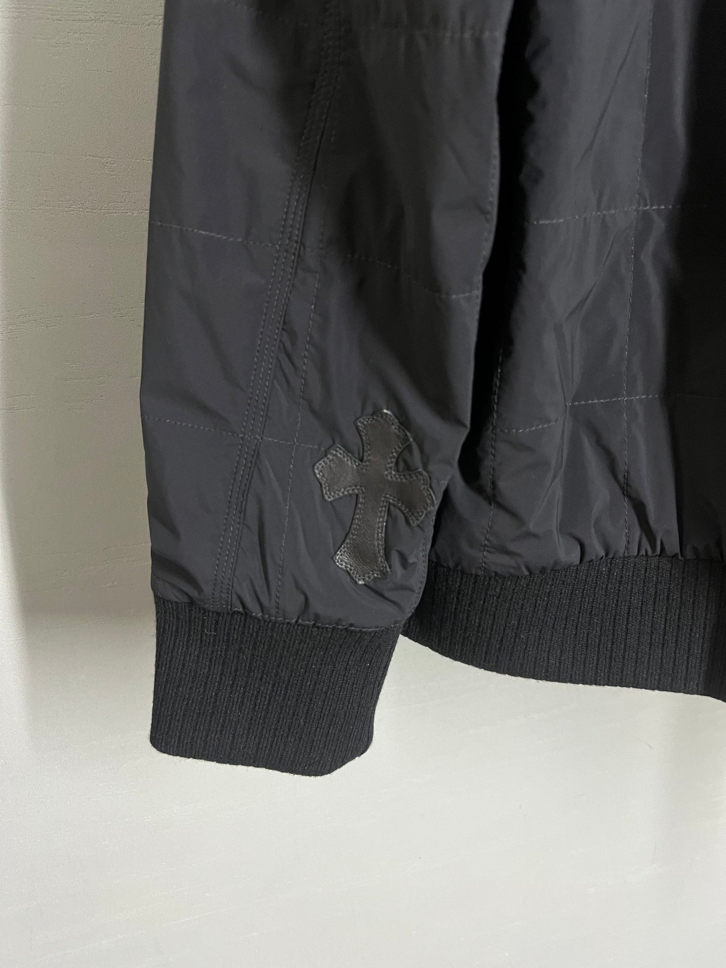 Chrome Hearts Cross Patch Nylon Zip-Up Jacket