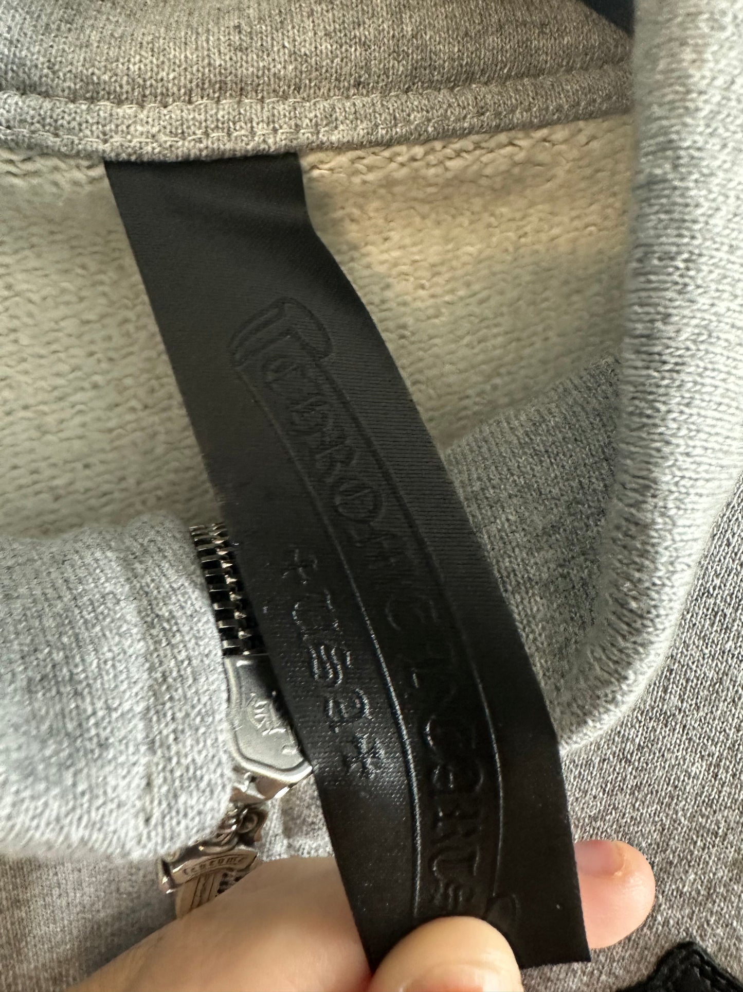 Chrome Hearts Triple Cross Patch Half Zip Hoodie