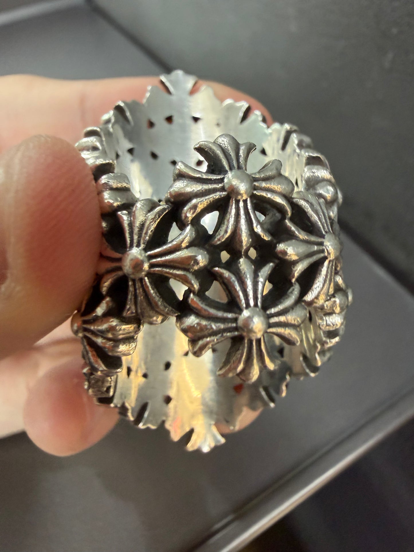 Chrome Hearts Chainmail Cross Ring