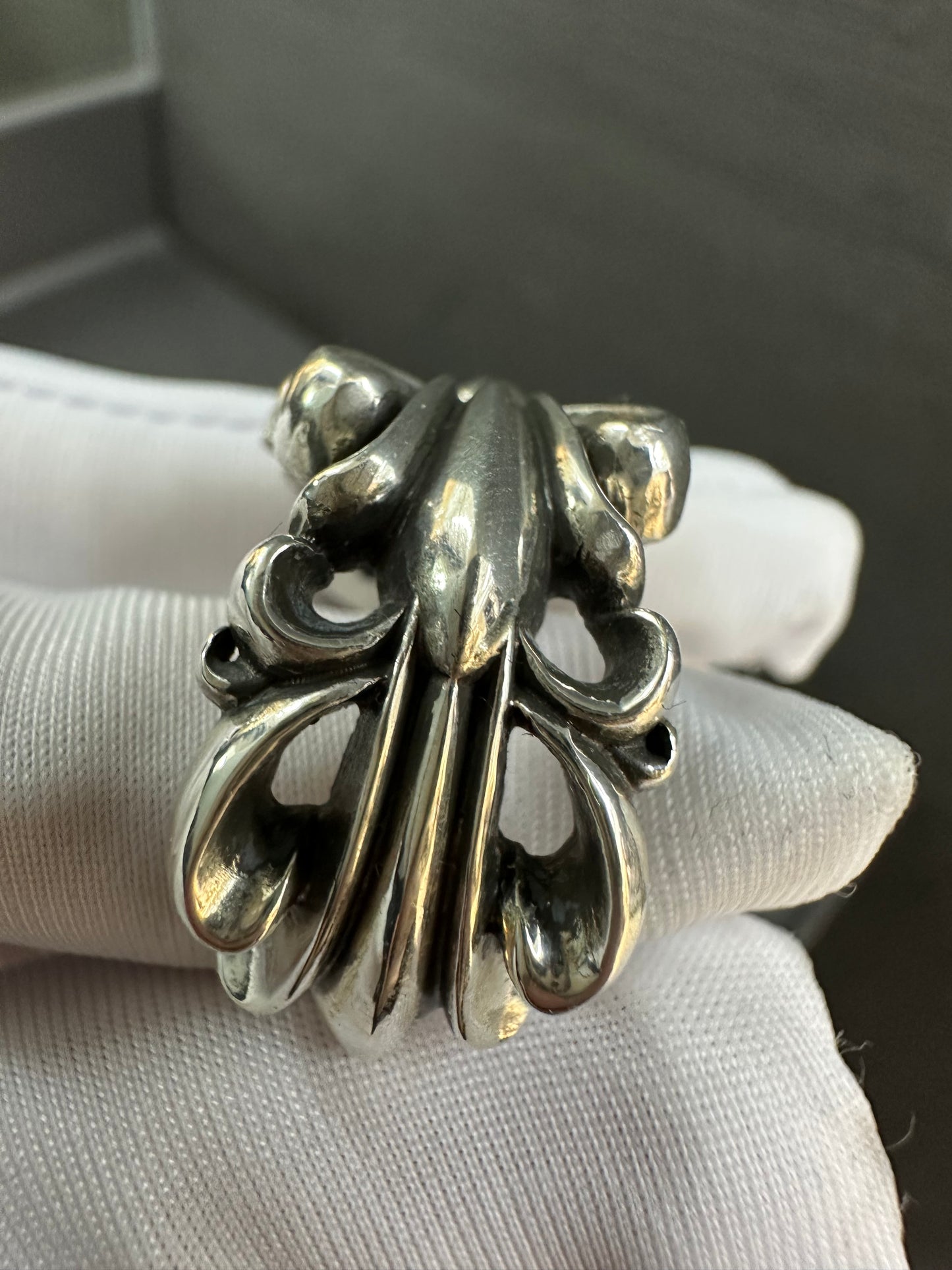 Chrome Hearts Double Floral Cross Ring