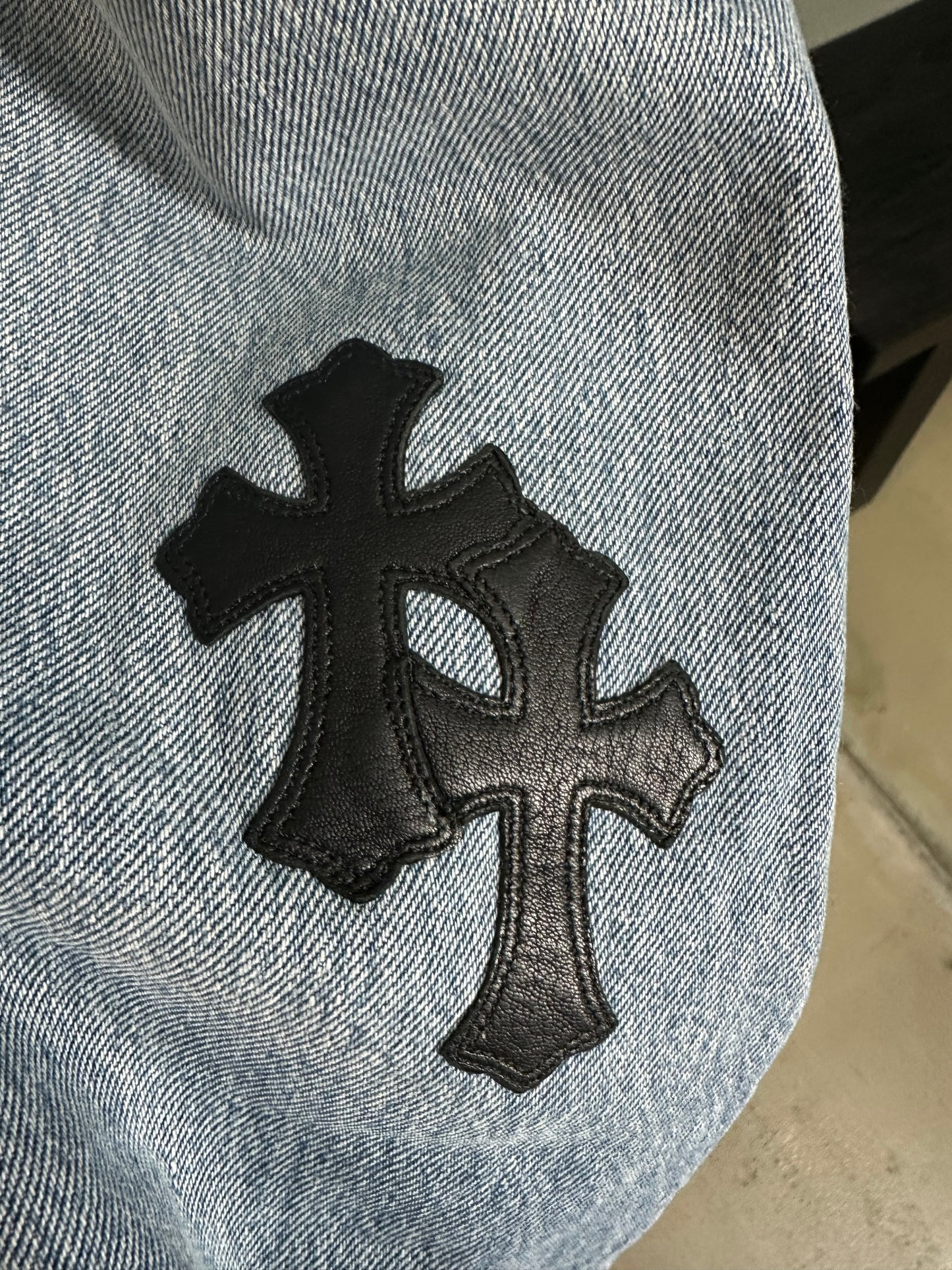 Chrome Hearts Leather Patched 519 Levis Jeans