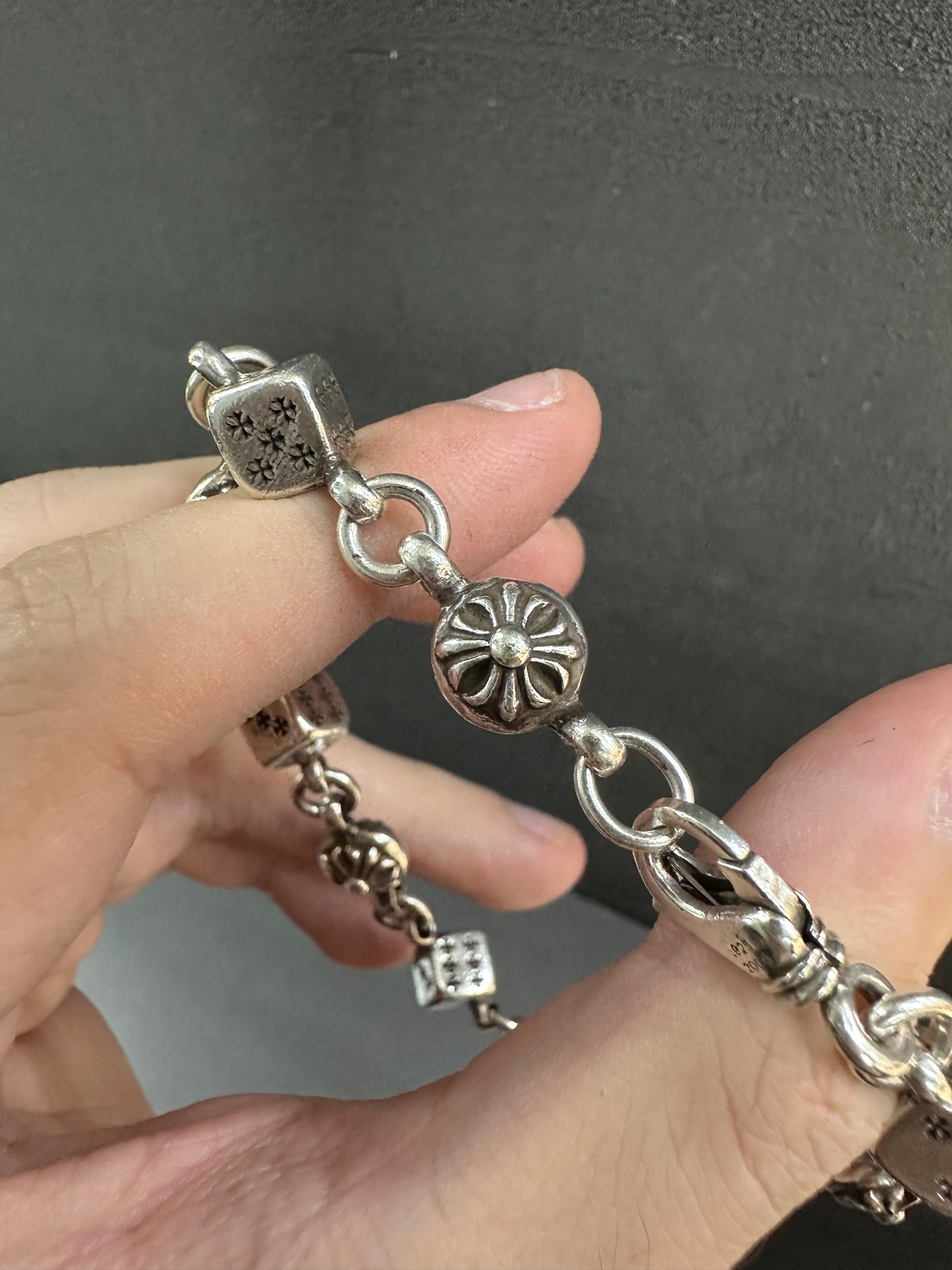 Chrome Hearts Dice Bracelet 10 Link