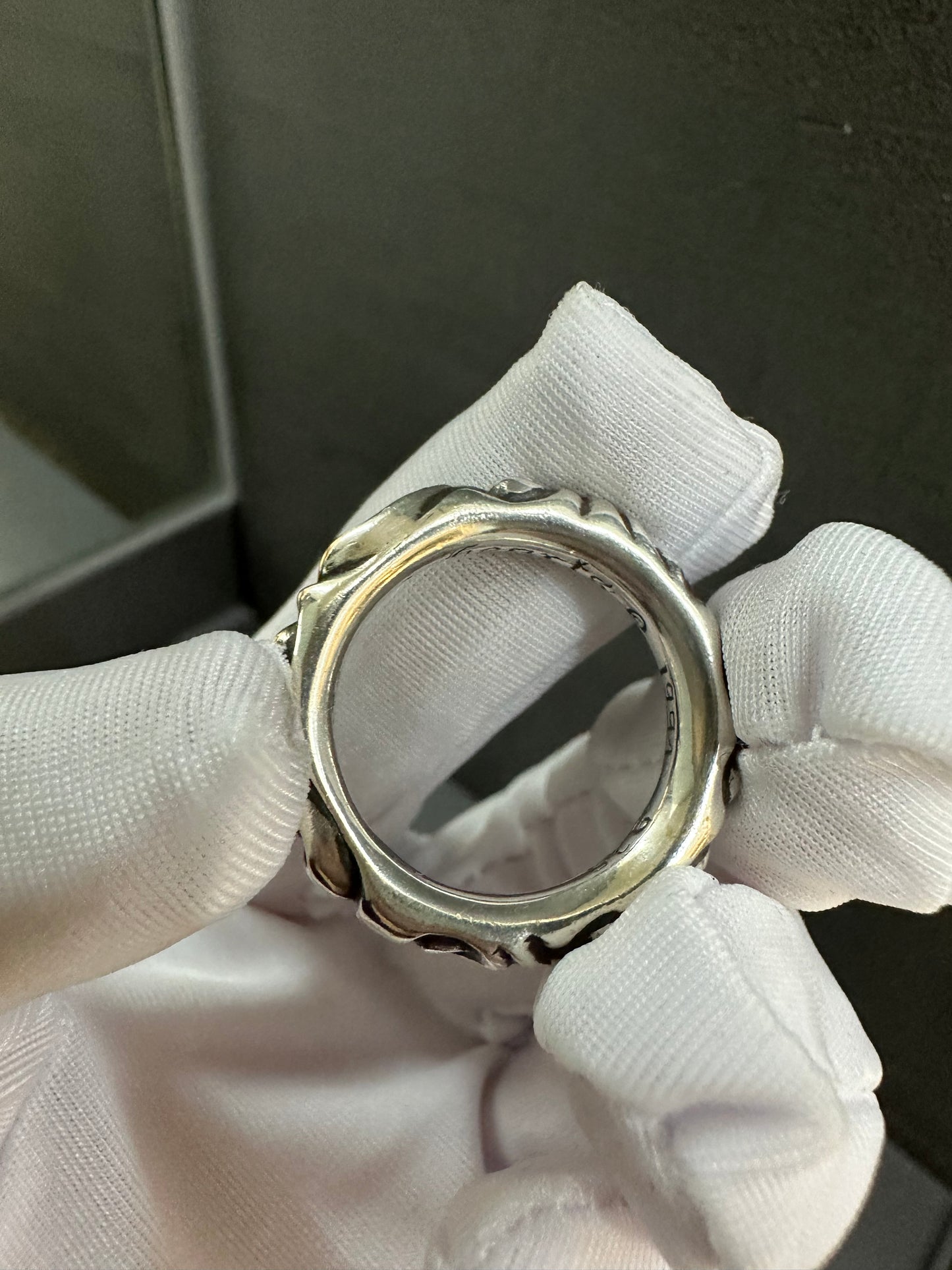 Chrome Hearts SCRL Scroll Band Ring