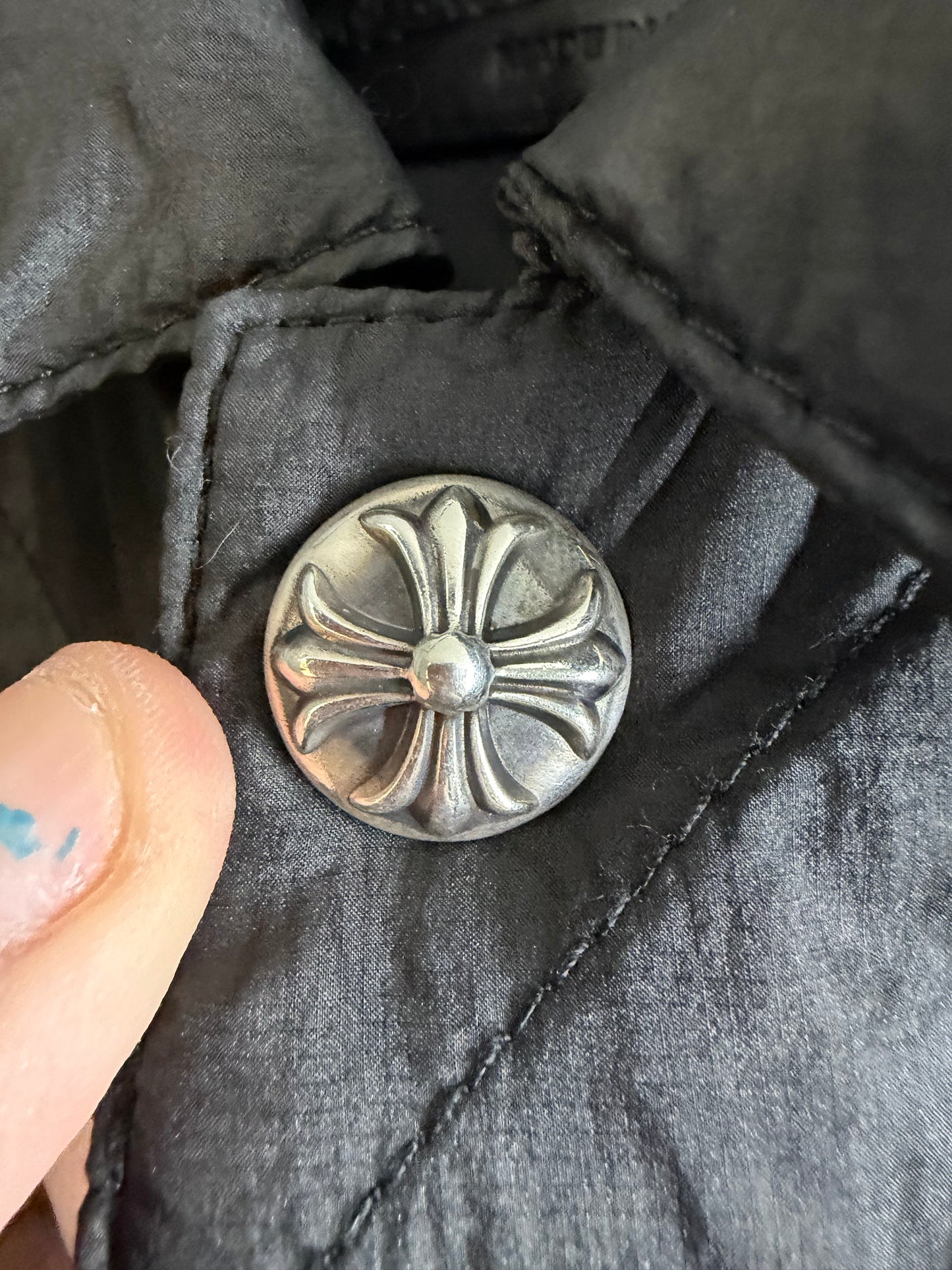 Chrome Hearts CH Embroidered Monogram Quilted Shirt Jacket