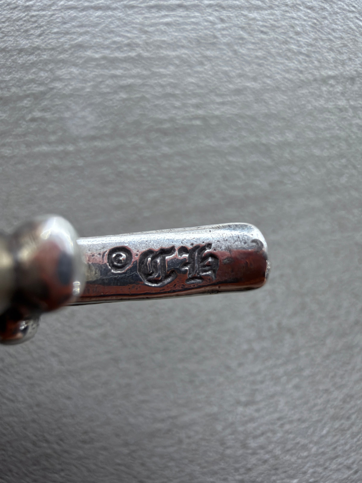 Chrome Hearts Fat Cross Tiny Bar Silver Necklace