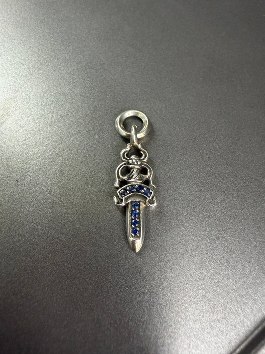 Chrome Hearts Sapphire Dagger Pendant