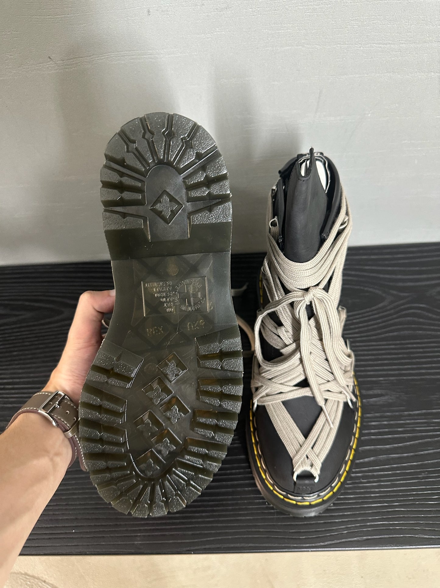 Rick Owens Dr.Martens Quad Sole Megalace Boot