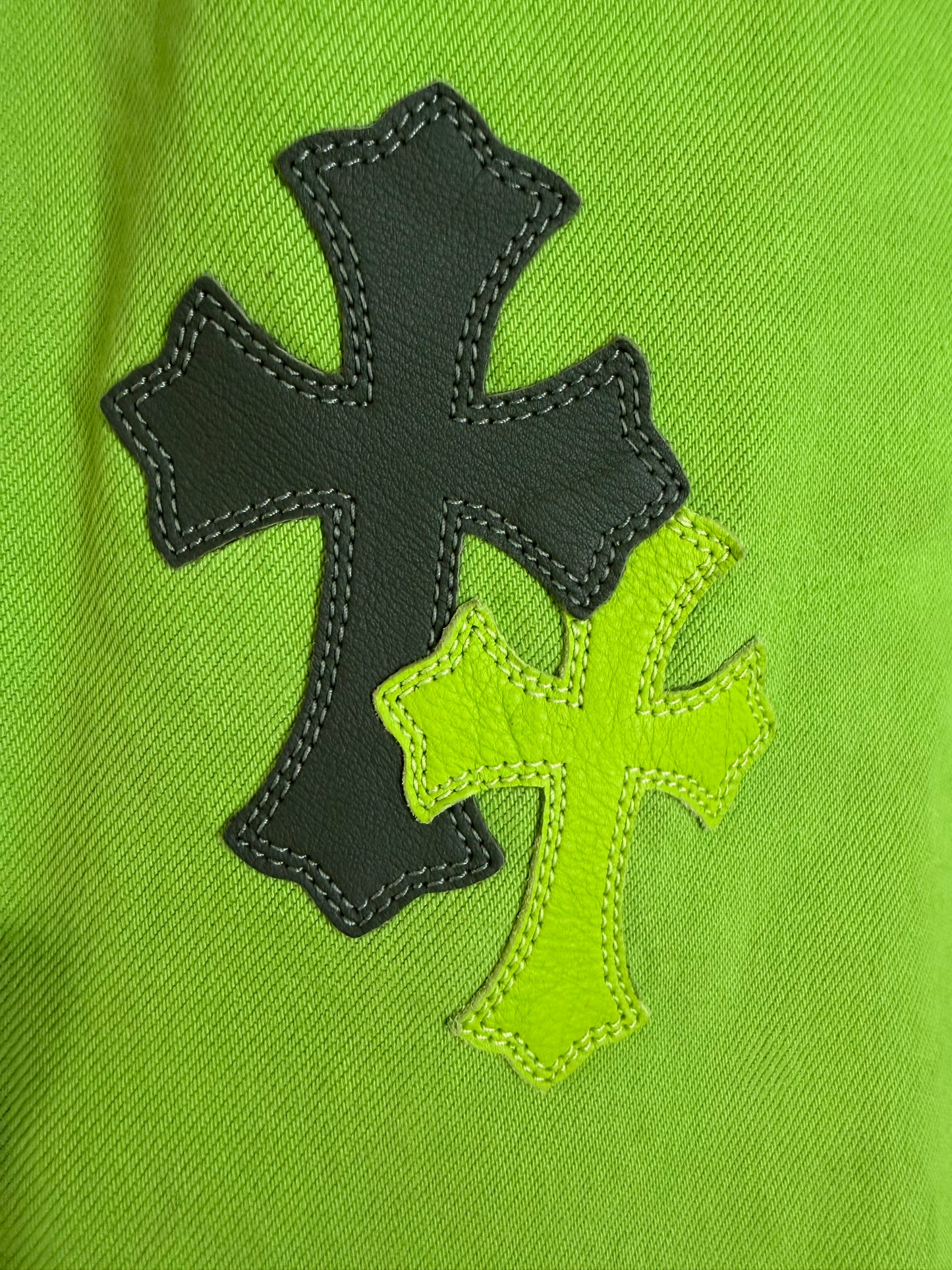 Chrome Hearts x Matty Boy “Sex Records” Cemetery Cross Patch 501 Jeans