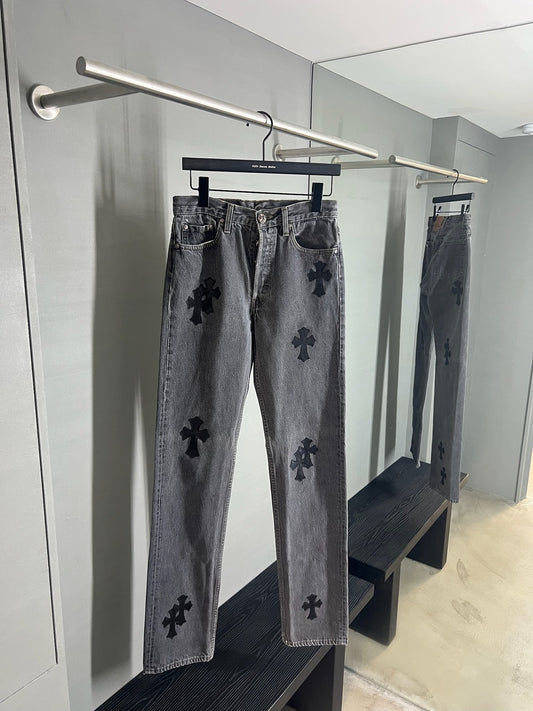 Chrome Hearts Levi’s Cross Patch Jeans