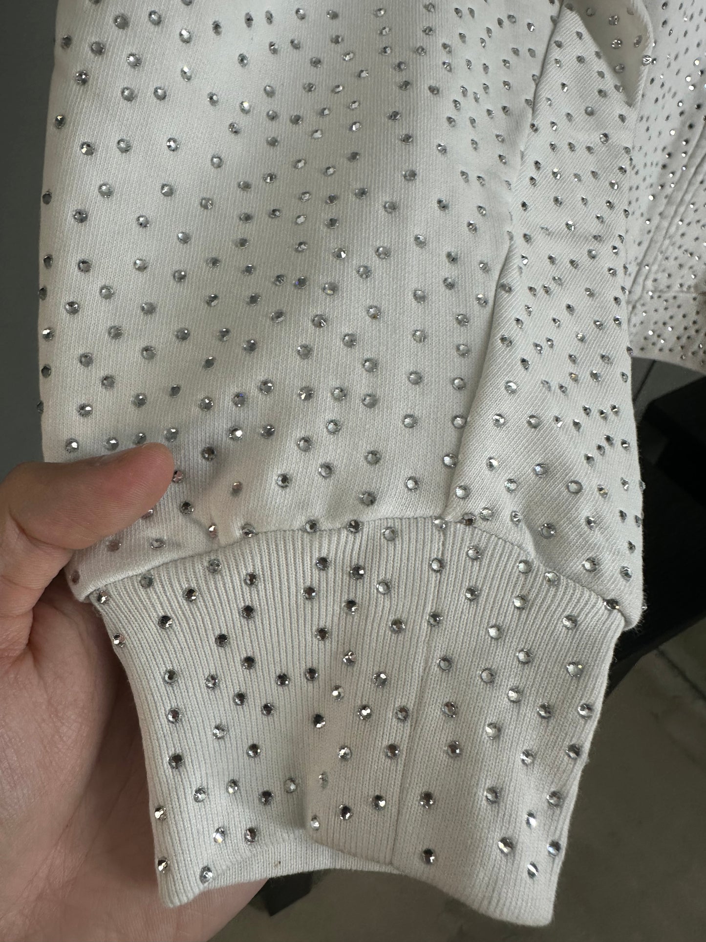 Balenciaga Rhinestone Crystal Zip-up