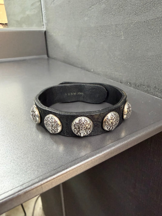 Chrome Hearts Vine Dagger Leather Bracelet
