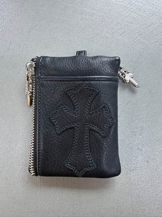 Chrome Hearts Double Dagger Zip Cross Patch Wallet