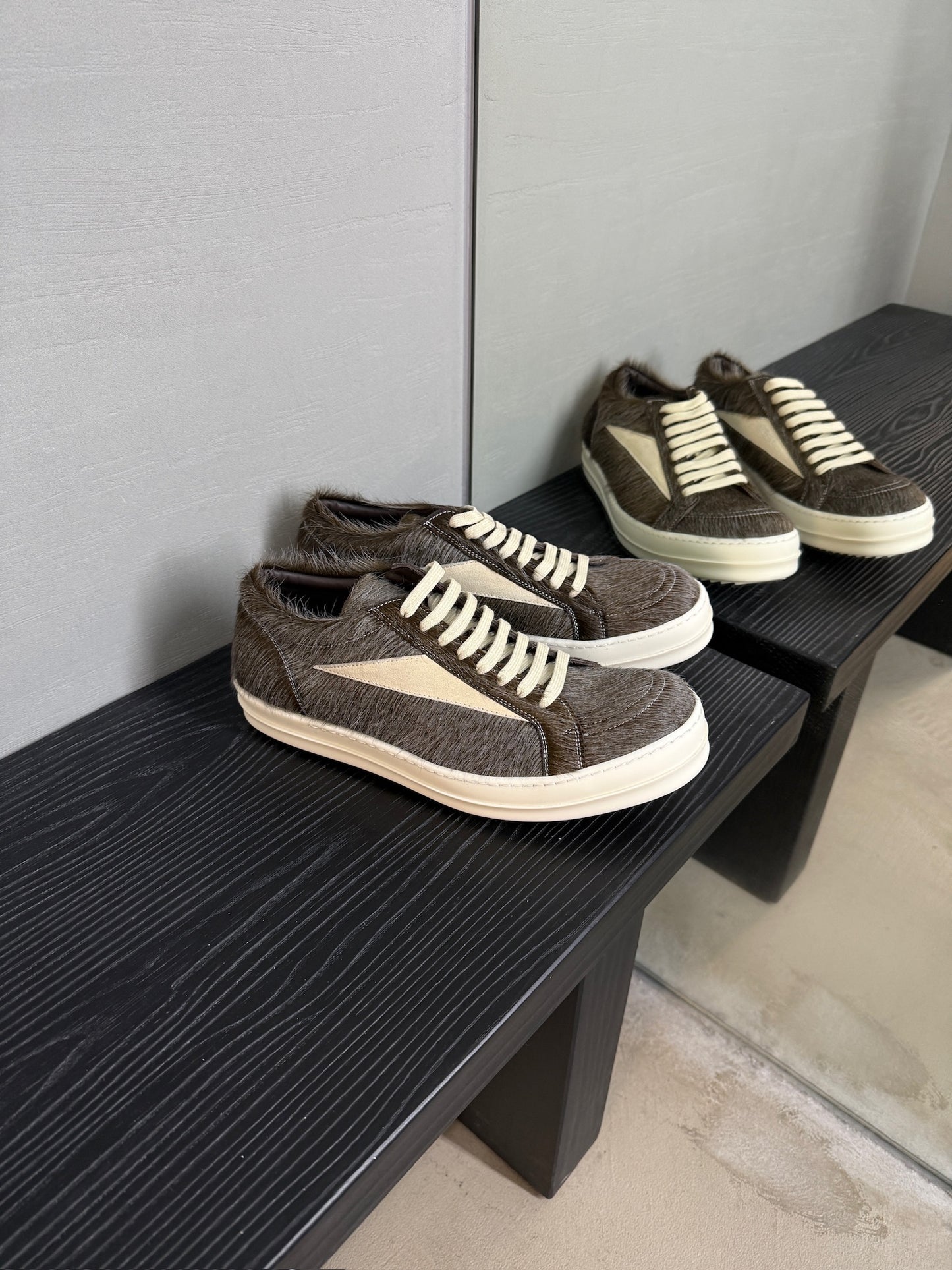 Rick Owens Pony Hair Vintage Sneaks