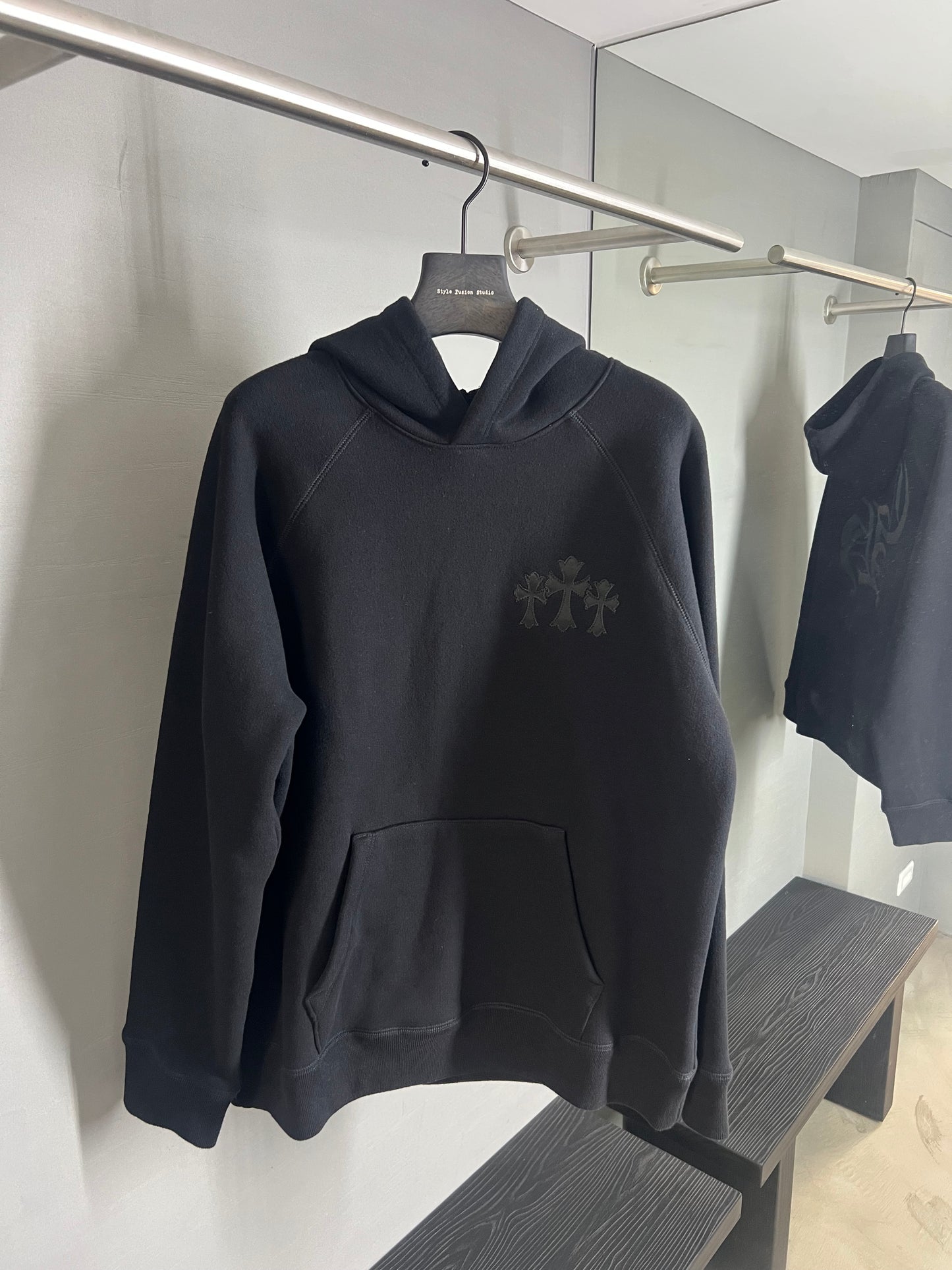 Chrome Hearts Cemetery Triple Cross Patch Hoodie