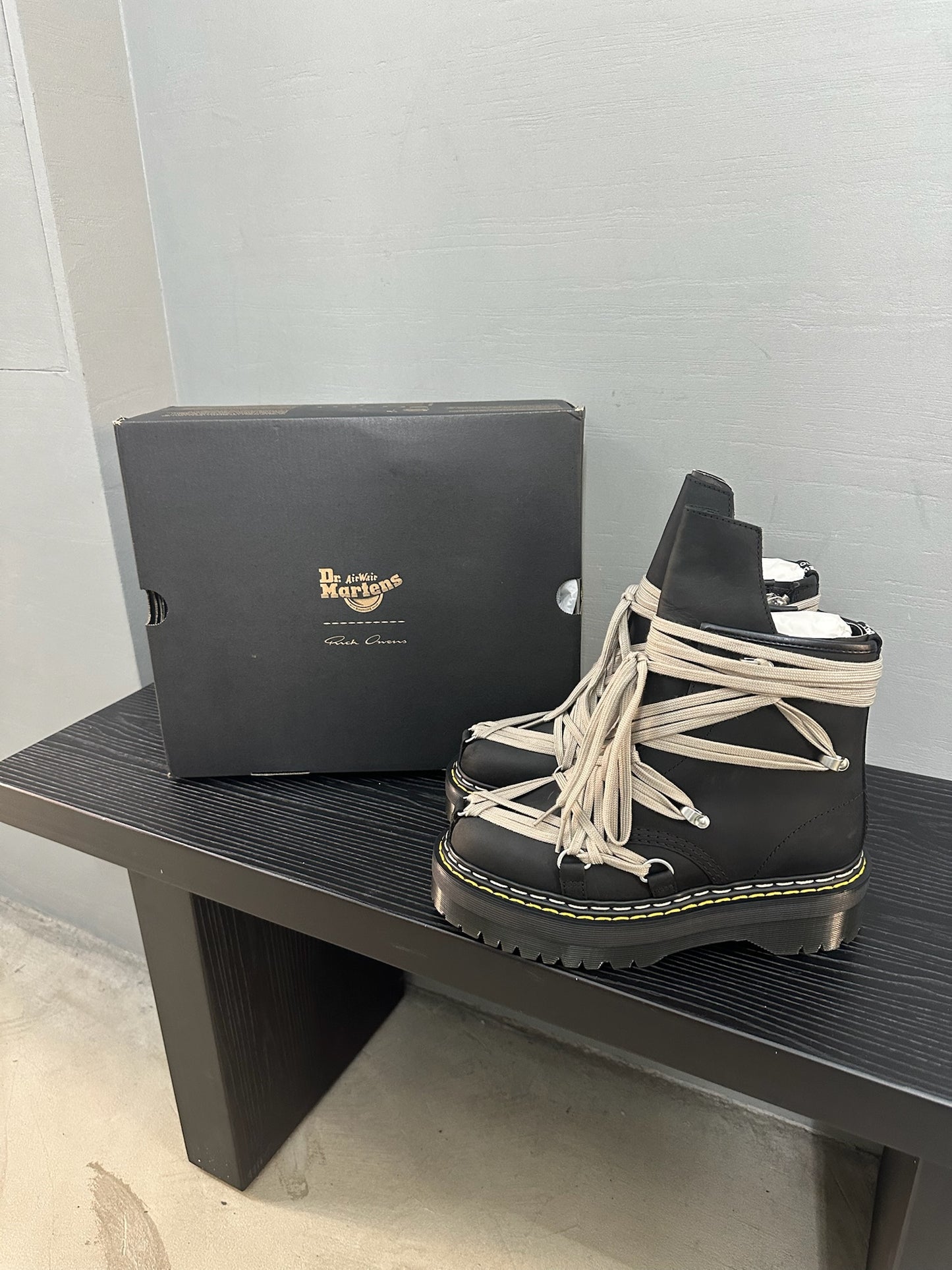 Rick Owens Dr.Martens Quad Sole Megalace Boot