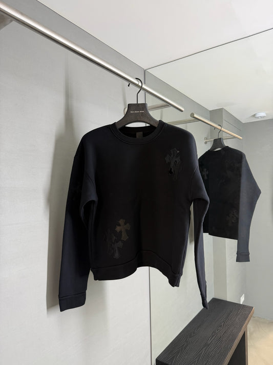 Chrome Hearts Black Cross Patches Sweatshirt