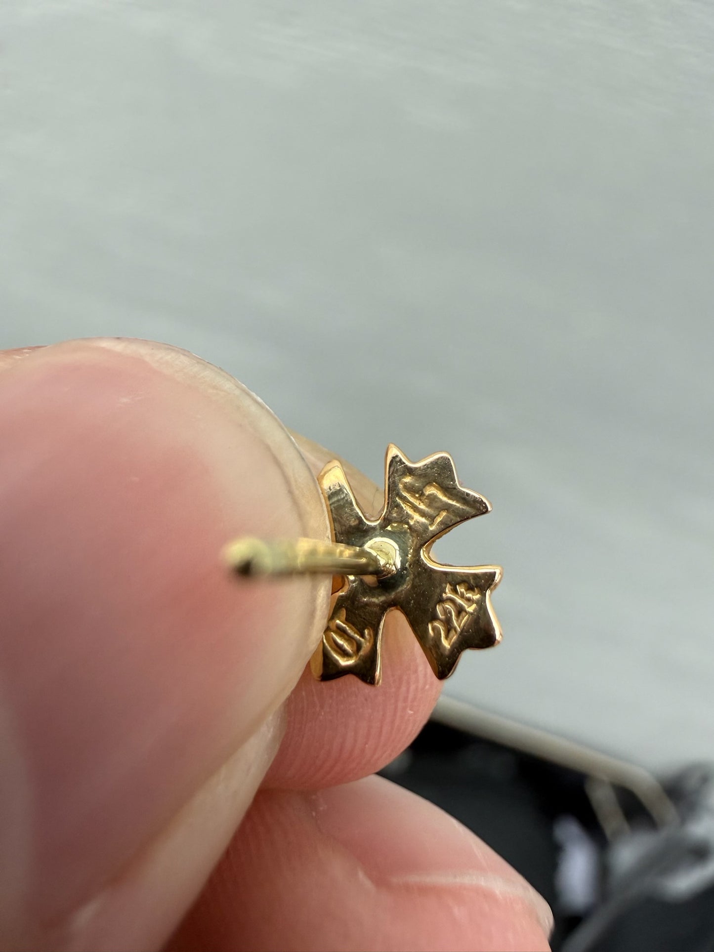 Chrome Hearts 22K CH Plus Earring