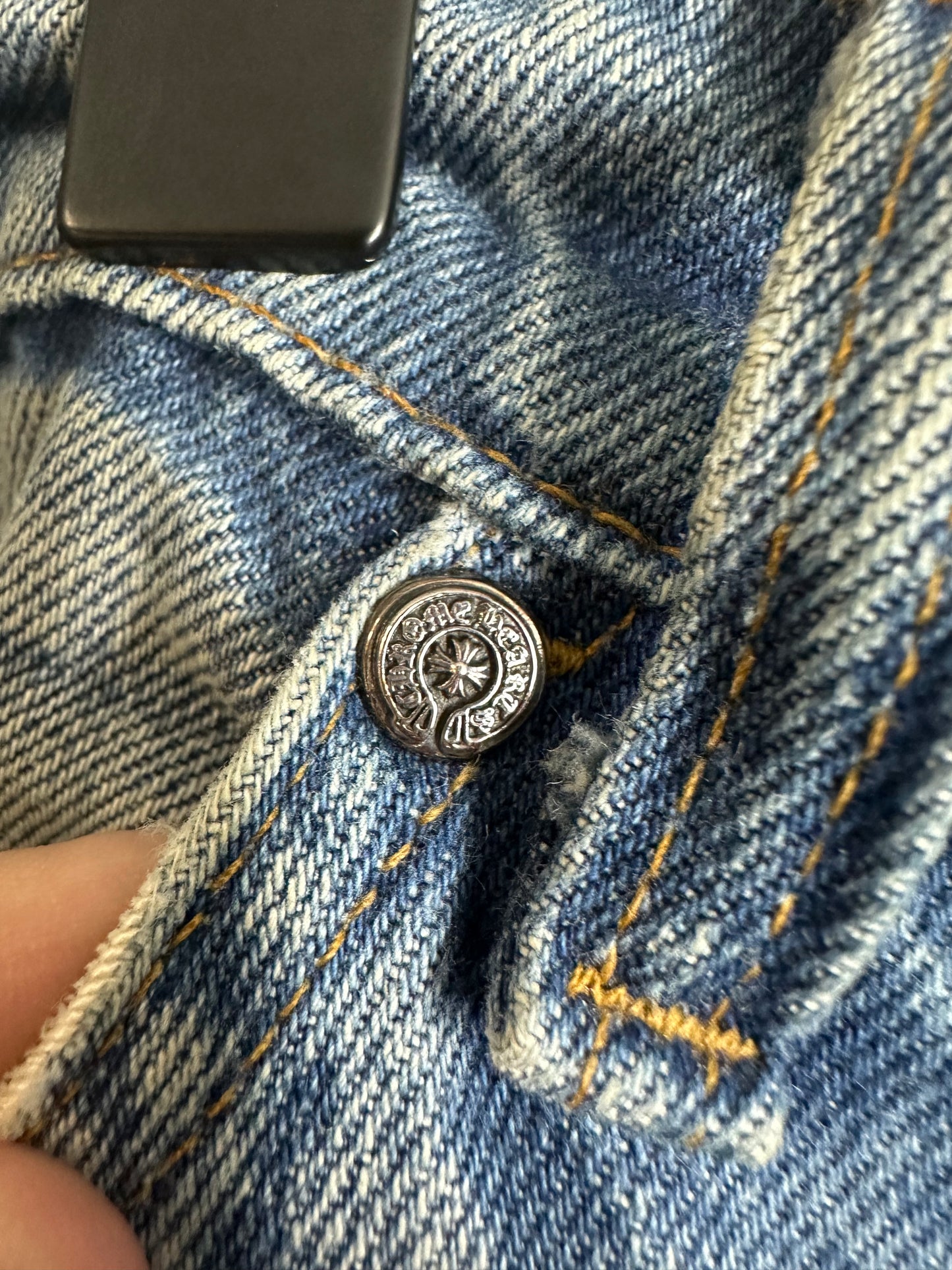 Chrome Hearts Leather Patched 519 Levis Jeans