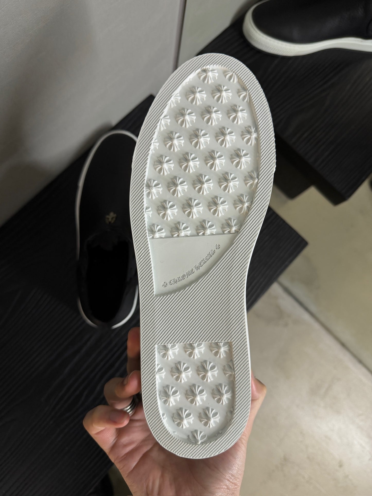 Chrome Hearts Dagger Mid Top Slip On Sneakers