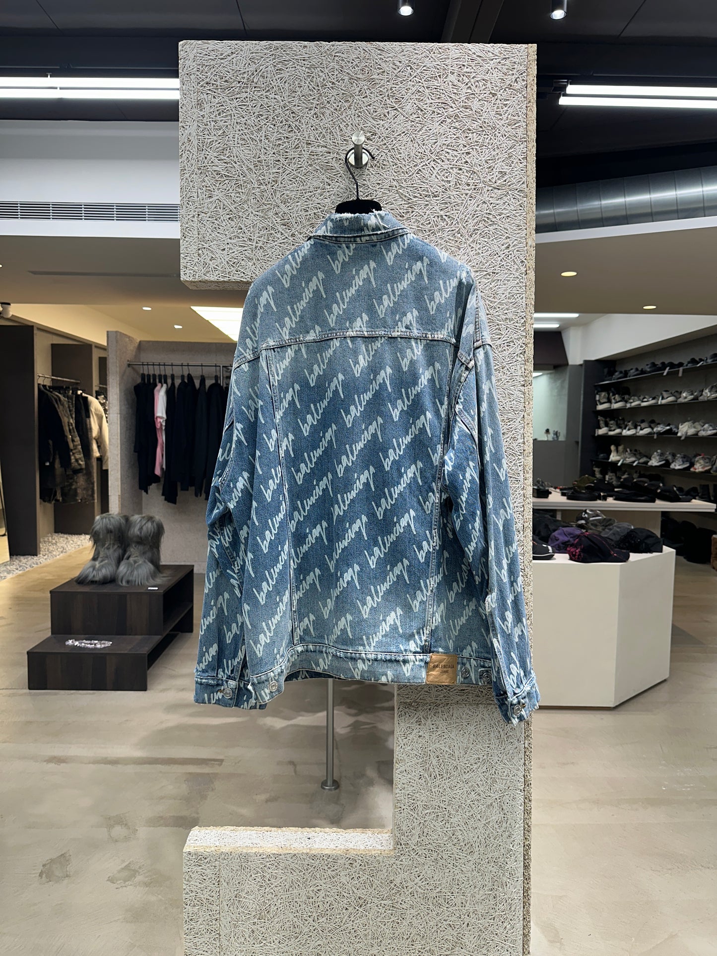 Balenciaga Oversized Logo Denim Jacket