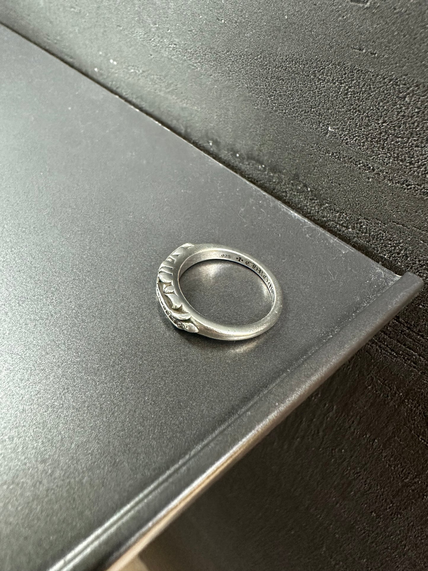 Chrome Hearts Baby Classic Floral Cross Ring with Diamonds