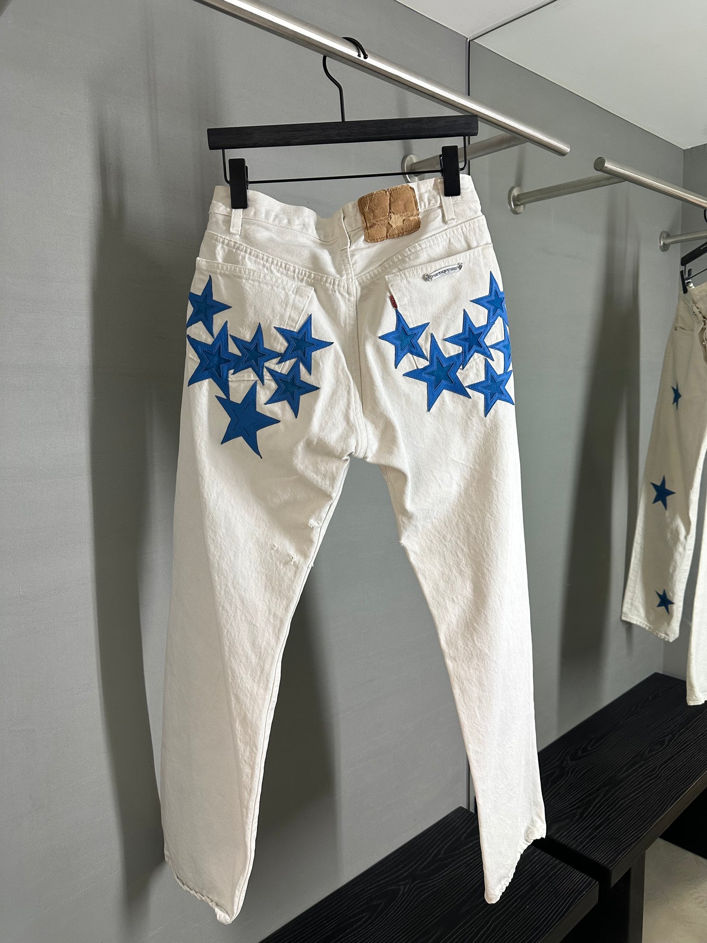 Chrome Hearts Blue Star Patch Levi’s 501 Jeans