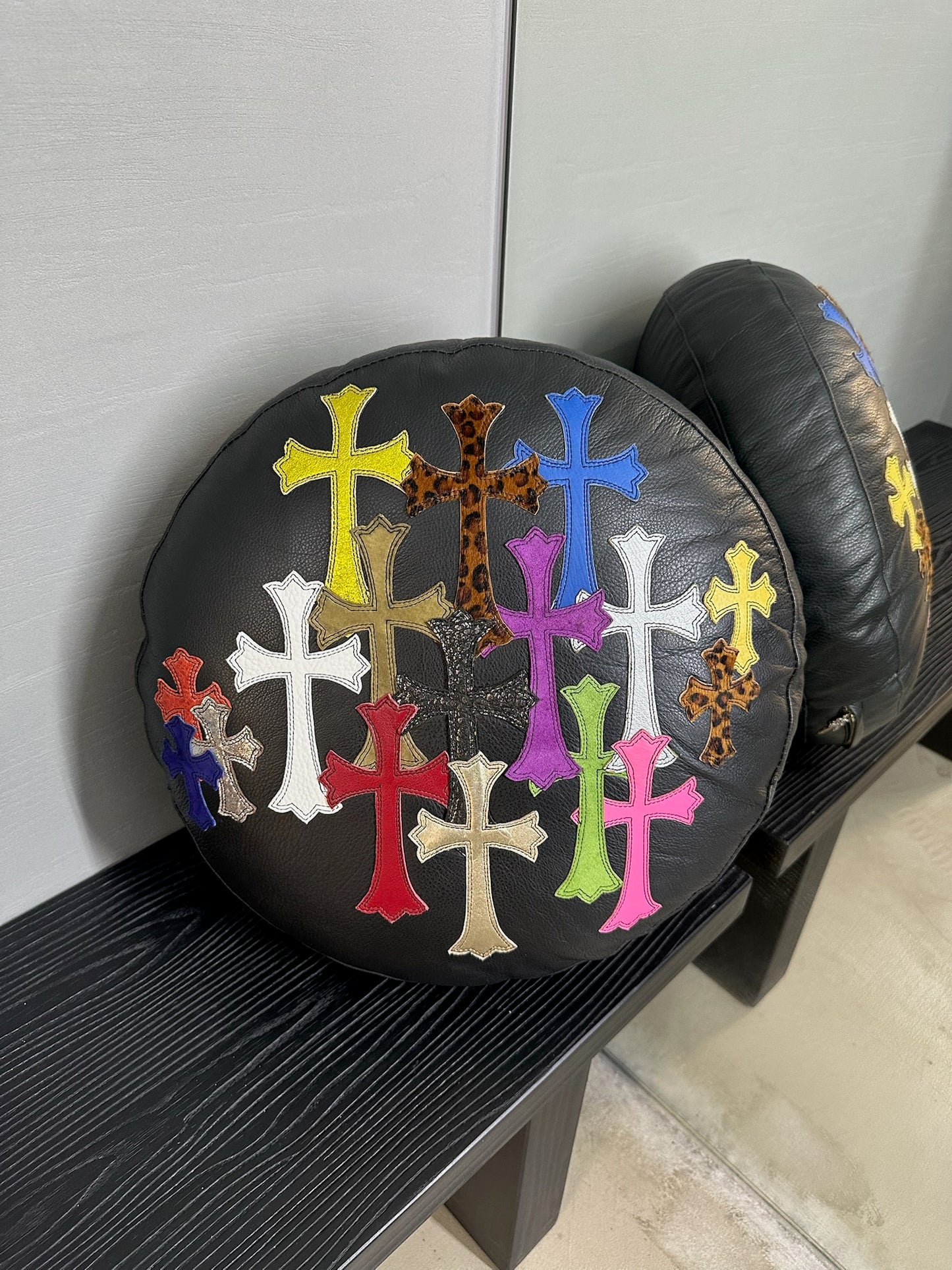 Chrome Hearts Multicolor Cross Patch Pillow
