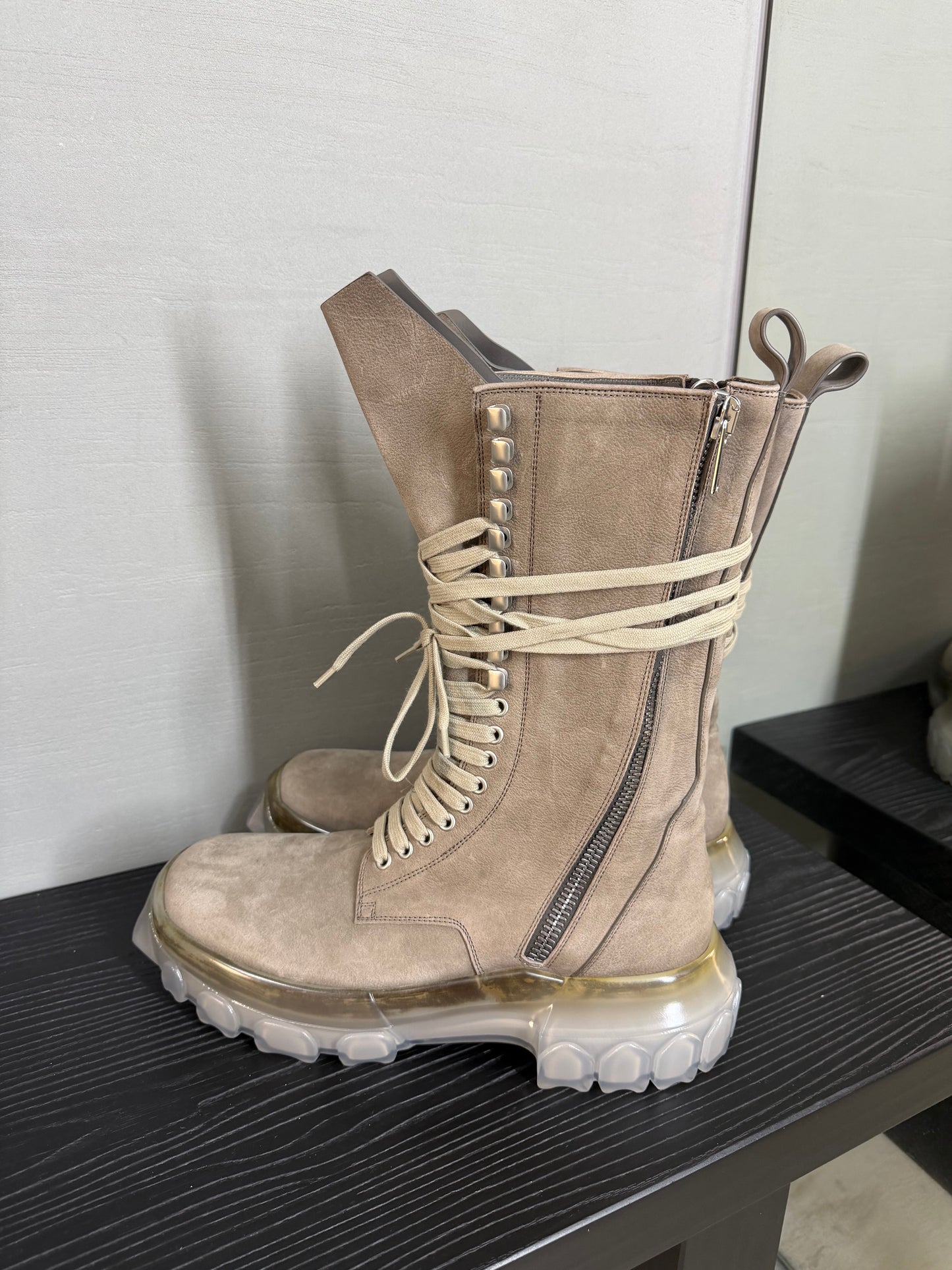 Rick Owens Army Tractor Lace Up Boots
