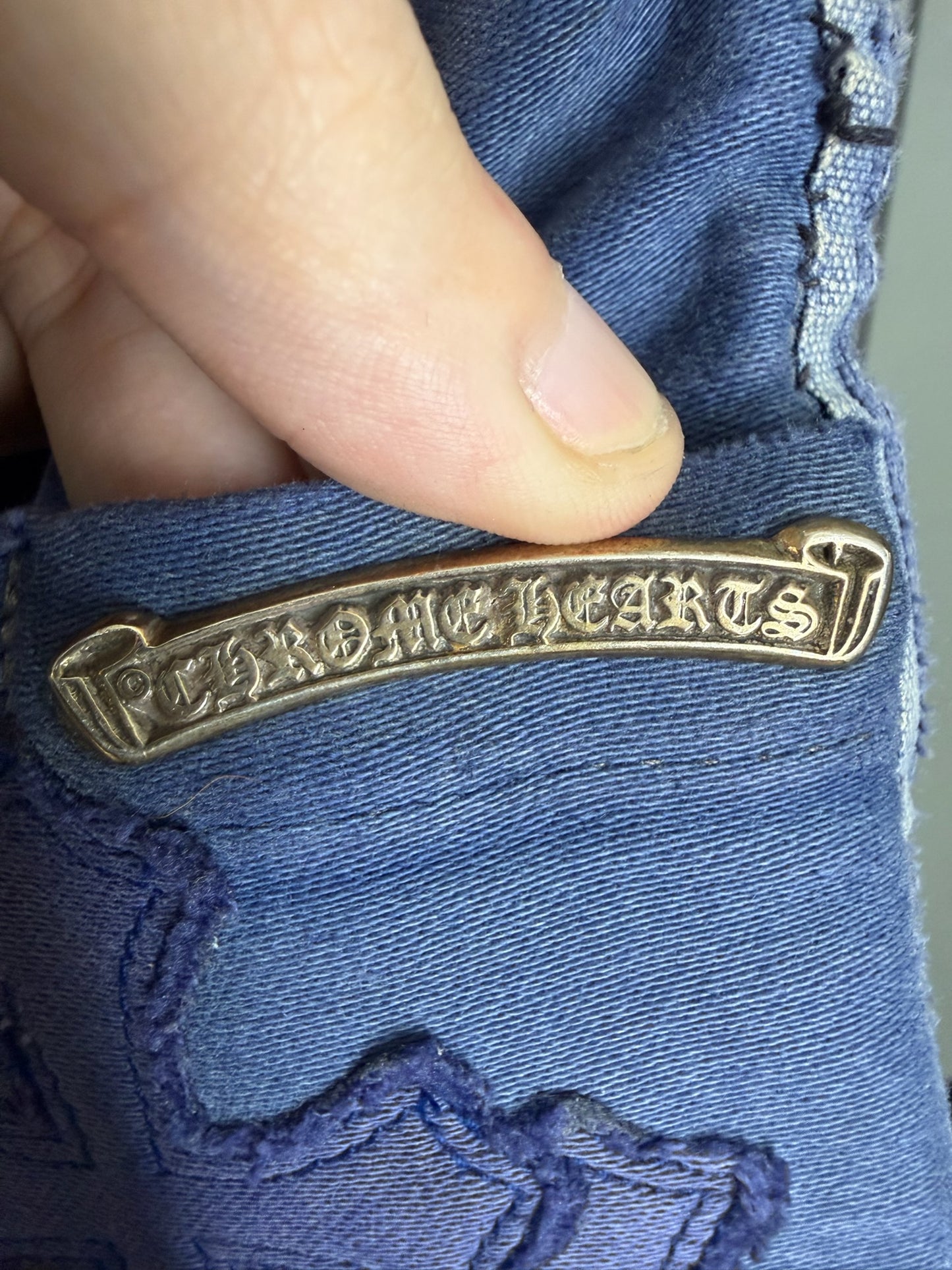 Chrome Hearts Cross Patch French Work Pants