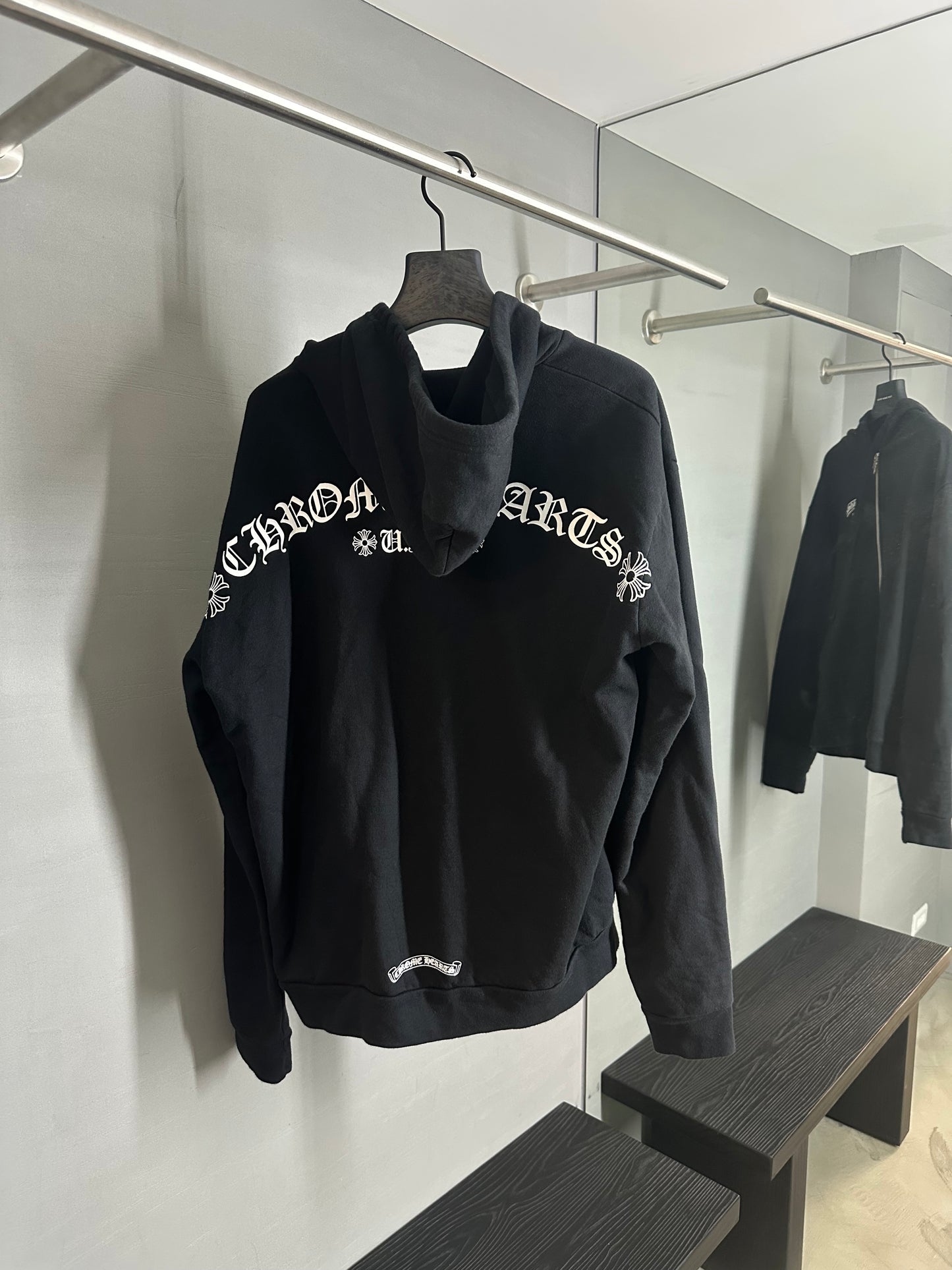 Chrome Hearts T Bar Logo Zip-up Hoodie