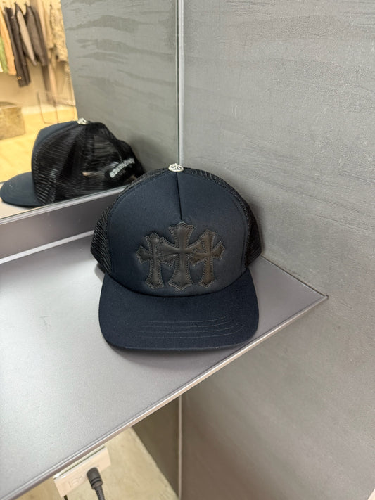 Chrome Hearts Black Cemetery Cross cap