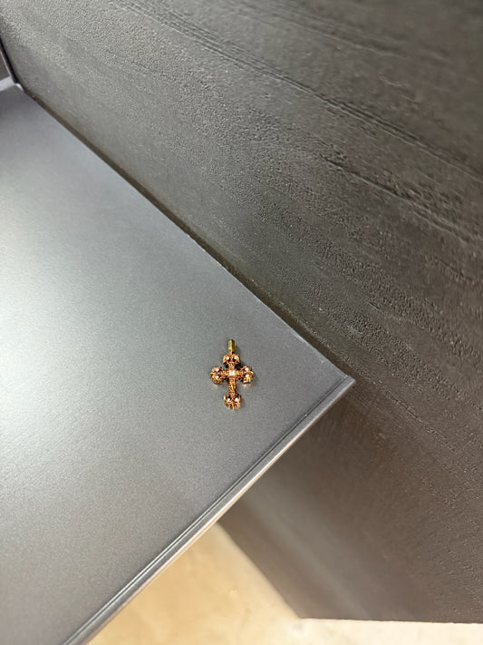 Chrome Hearts 22k Filigree Cross Pendant with Diamonds