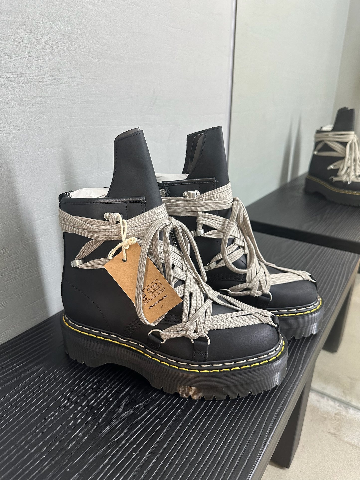 Rick Owens Dr.Martens Quad Sole Megalace Boot