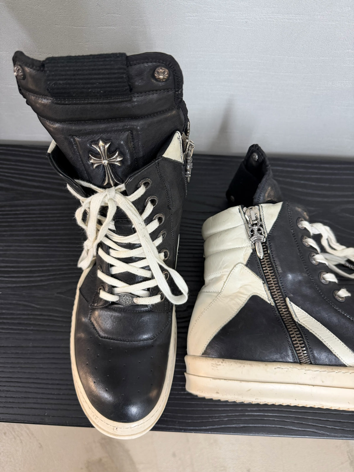 Chrome Hearts x Rick Owens Geobasket Sneakers