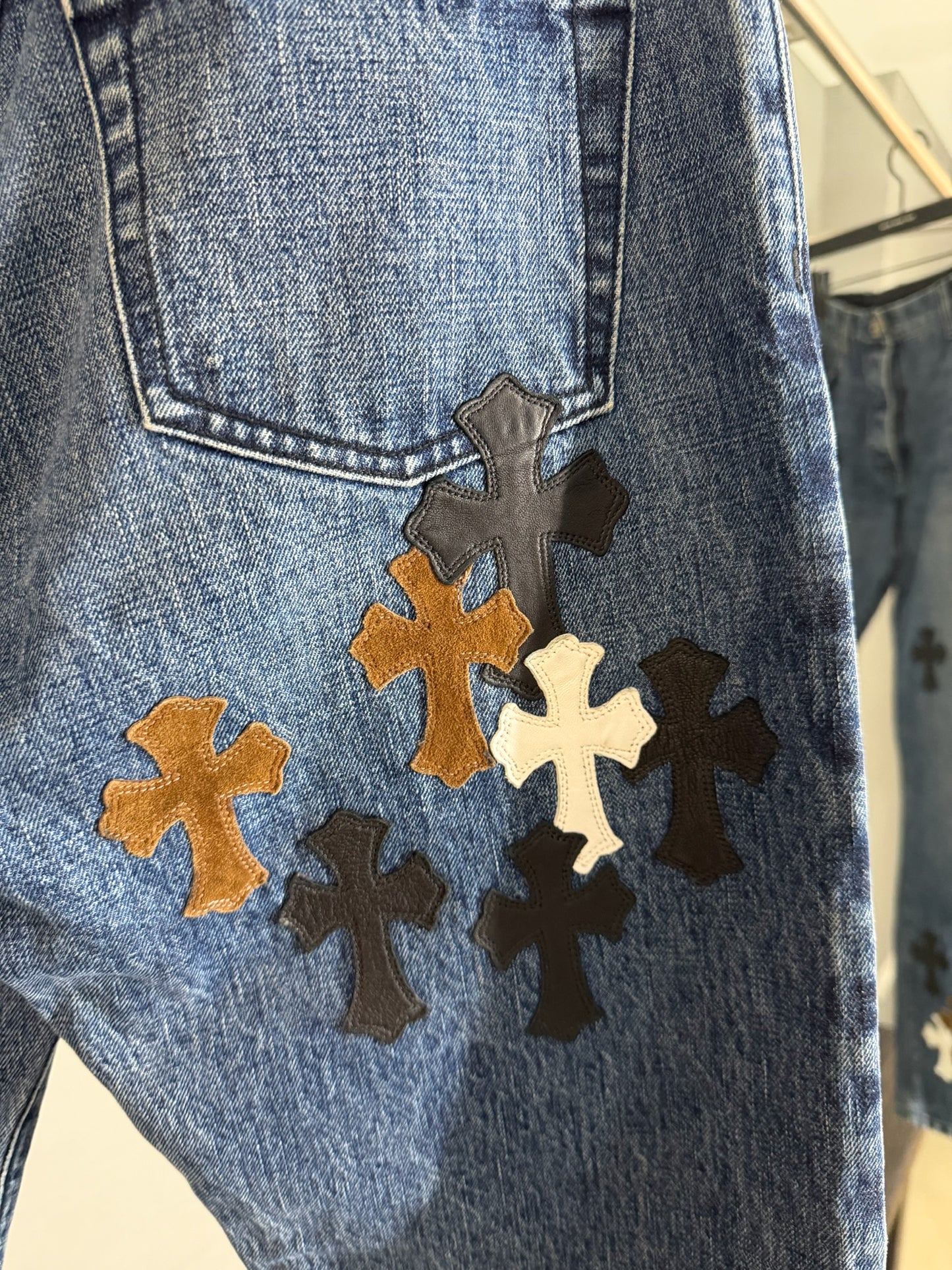 Chrome Hearts Turbo Diesel Cross Patch Jeans