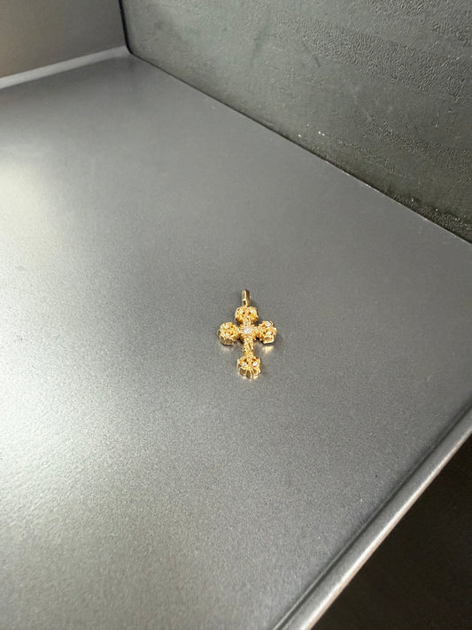 Chrome Hearts 22k Filigree Cross Pendant with Diamonds