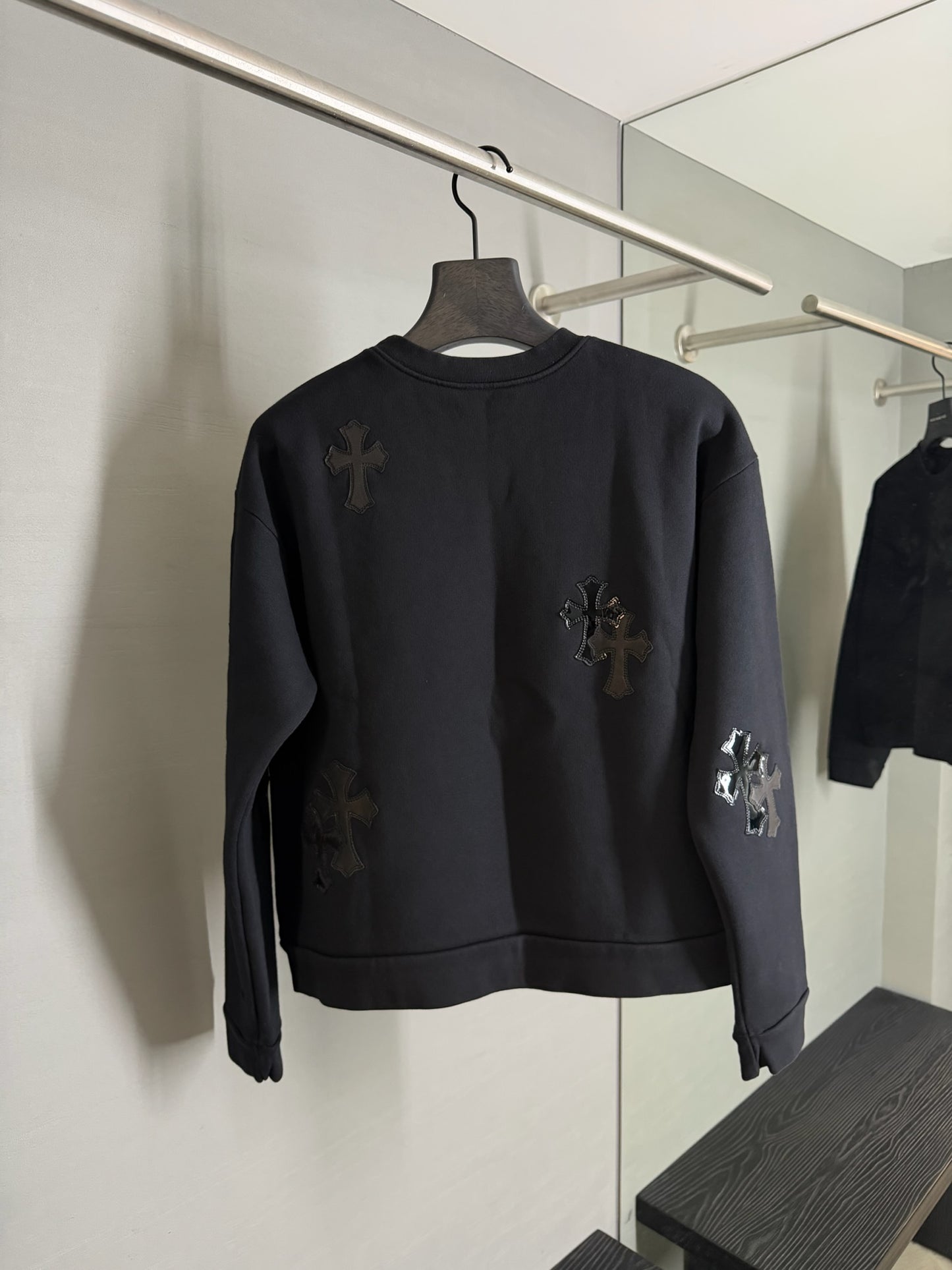 Chrome Hearts Black Cross Patches Sweatshirt