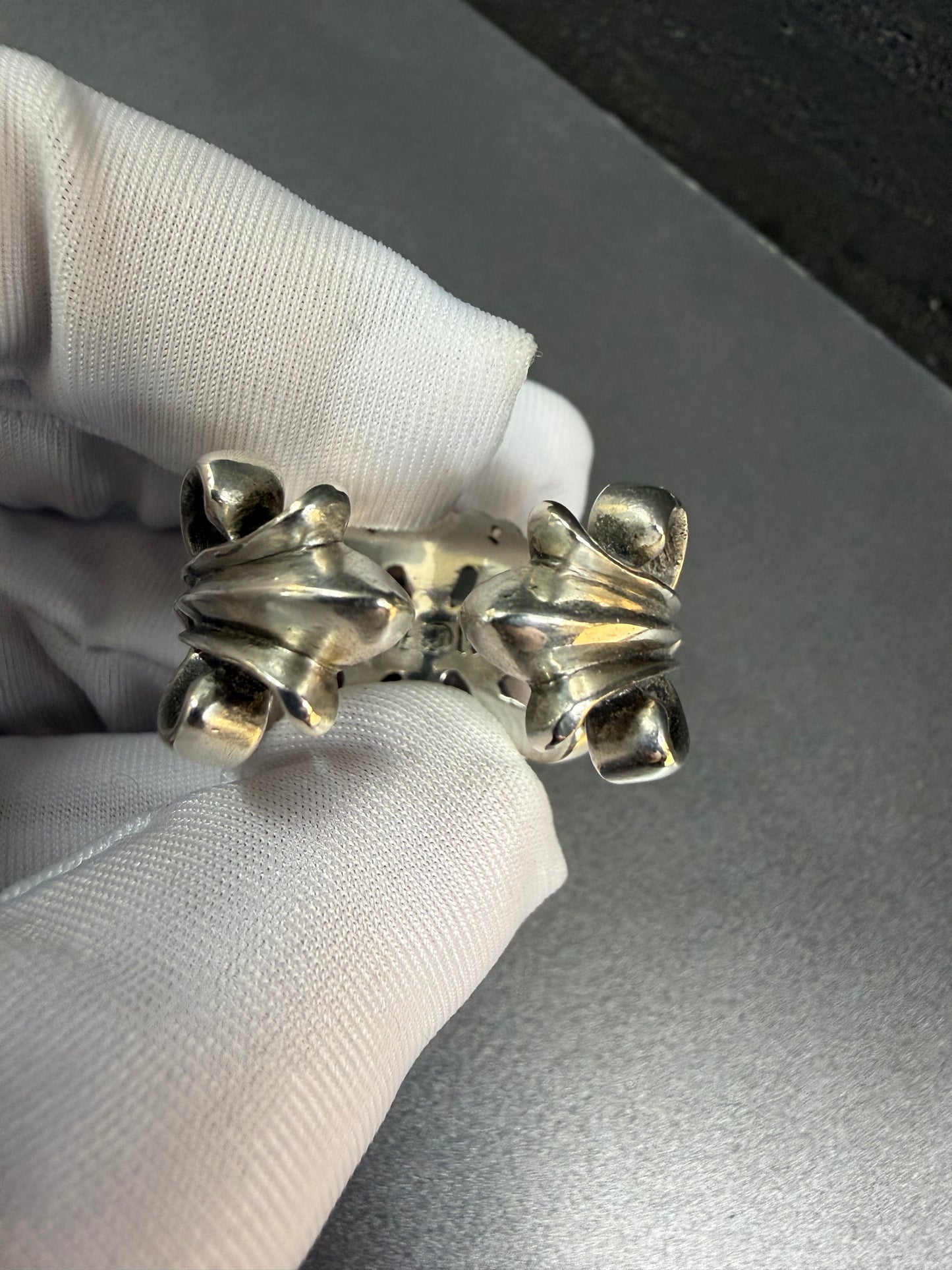 Chrome Hearts Double Floral Cross Ring