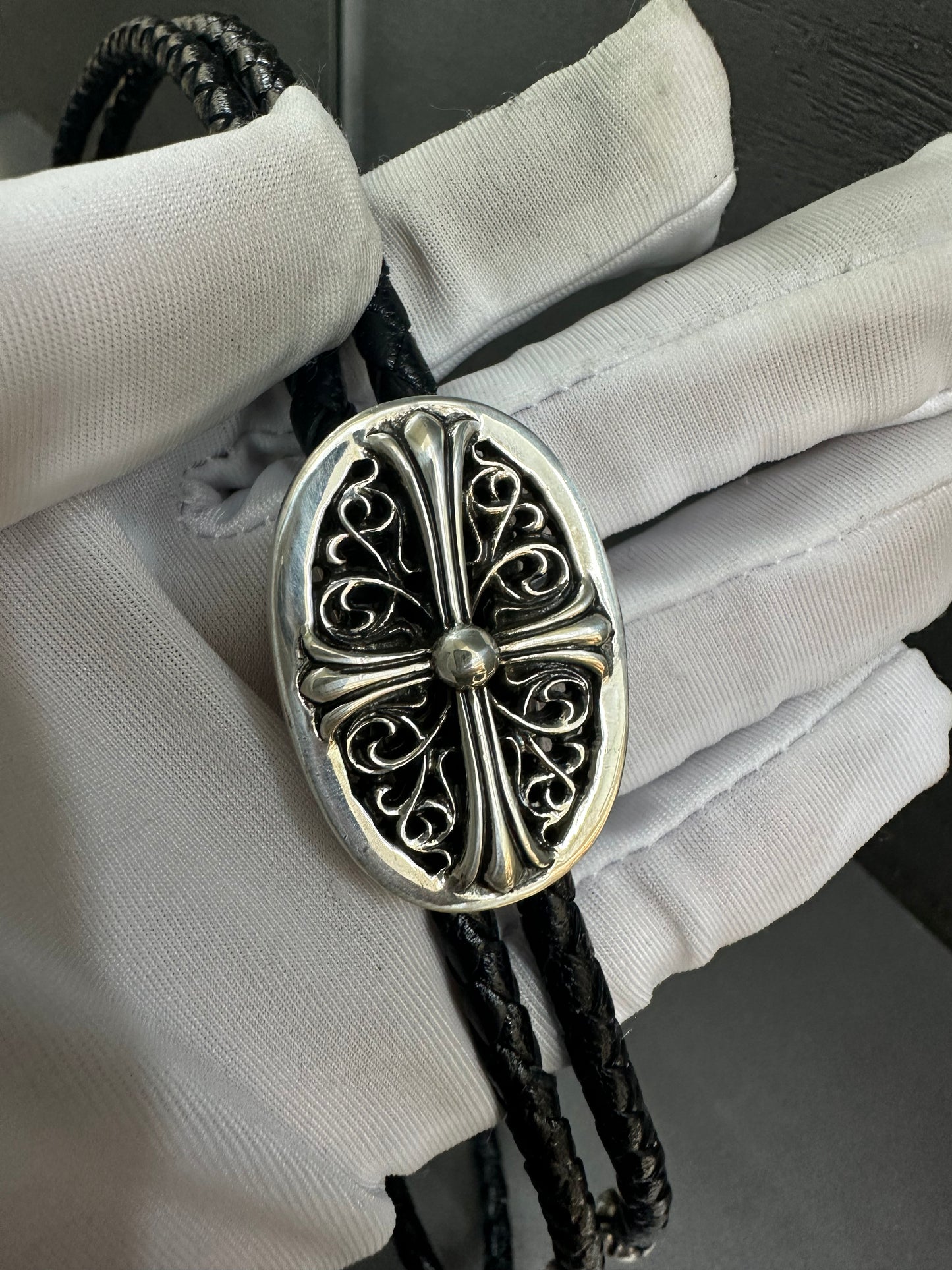Chrome Hearts Oval Cross Bolo Tie