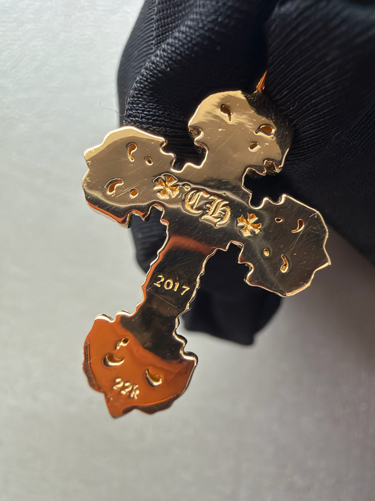 Chrome Hearts 22K Emerald  Filigree Pendant