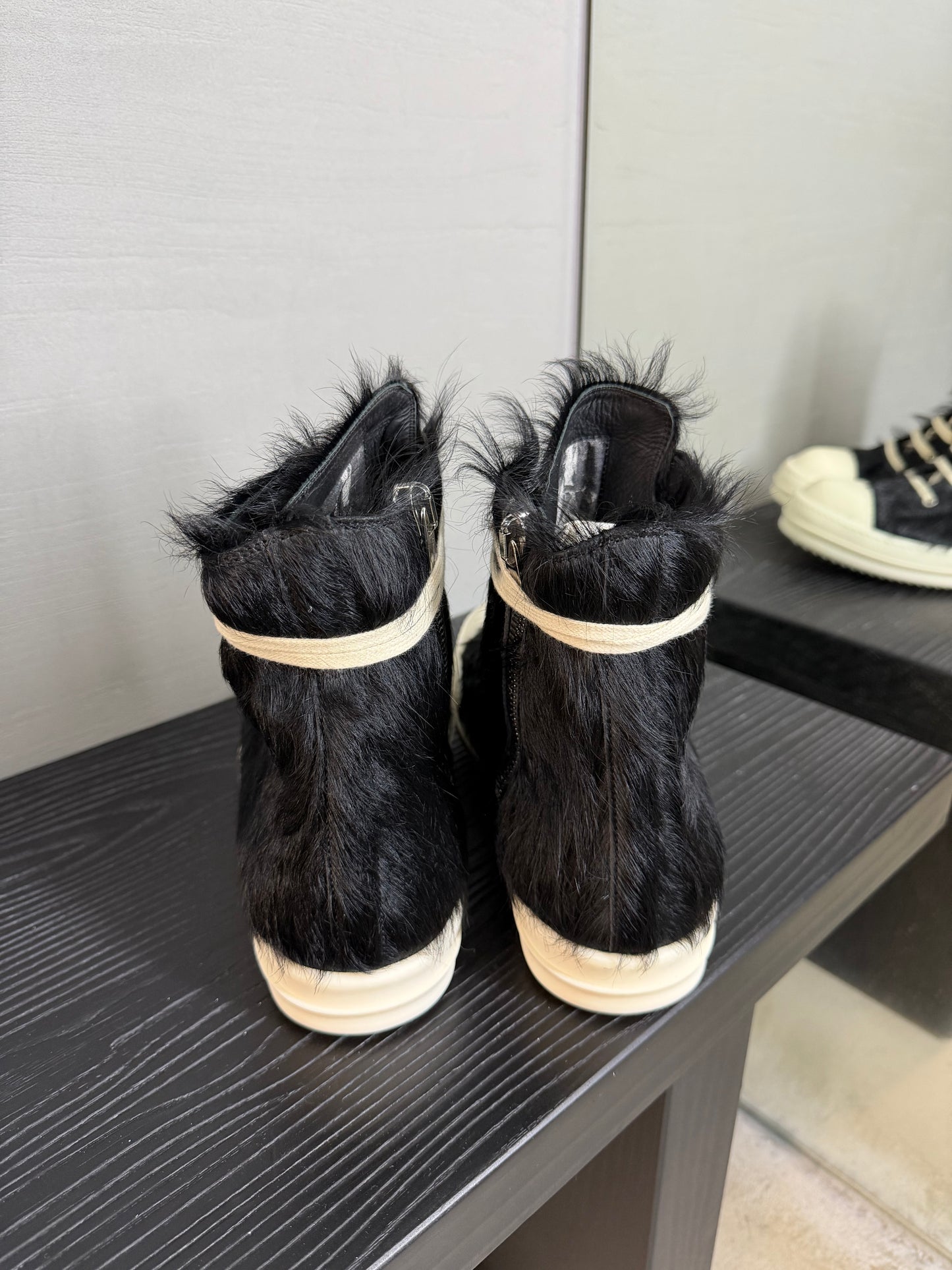 Rick Owens Pony Hair Ramones High Top