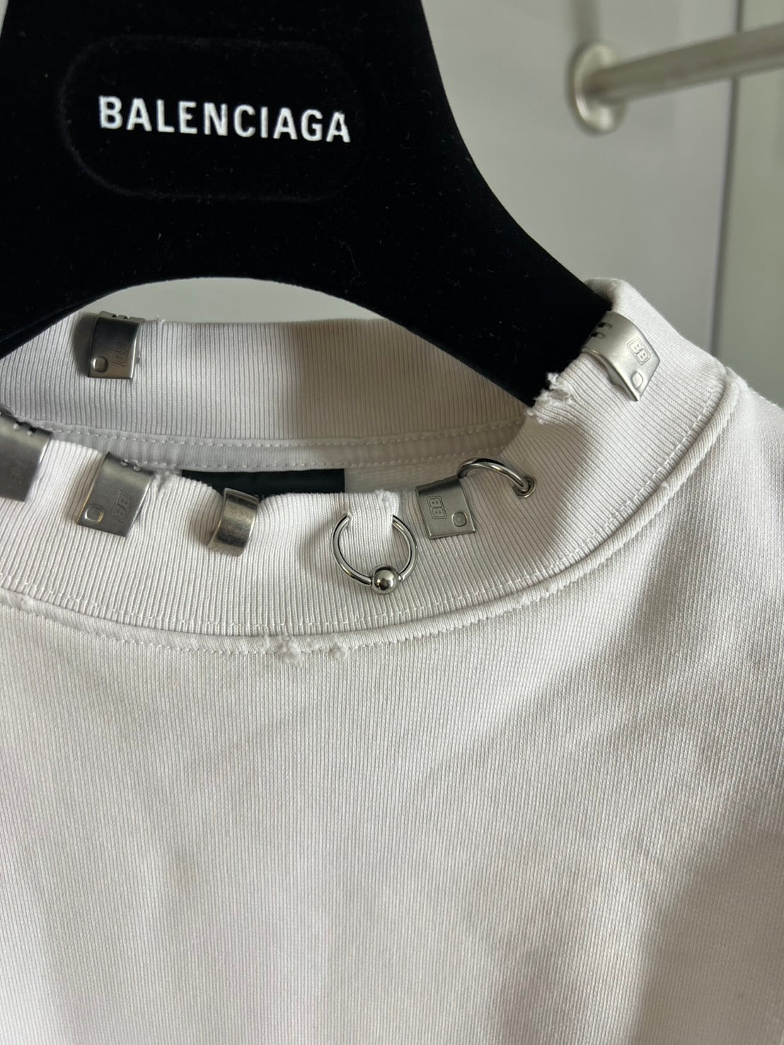 Balenciaga Pierced Round Sweatshirt Men Oversized