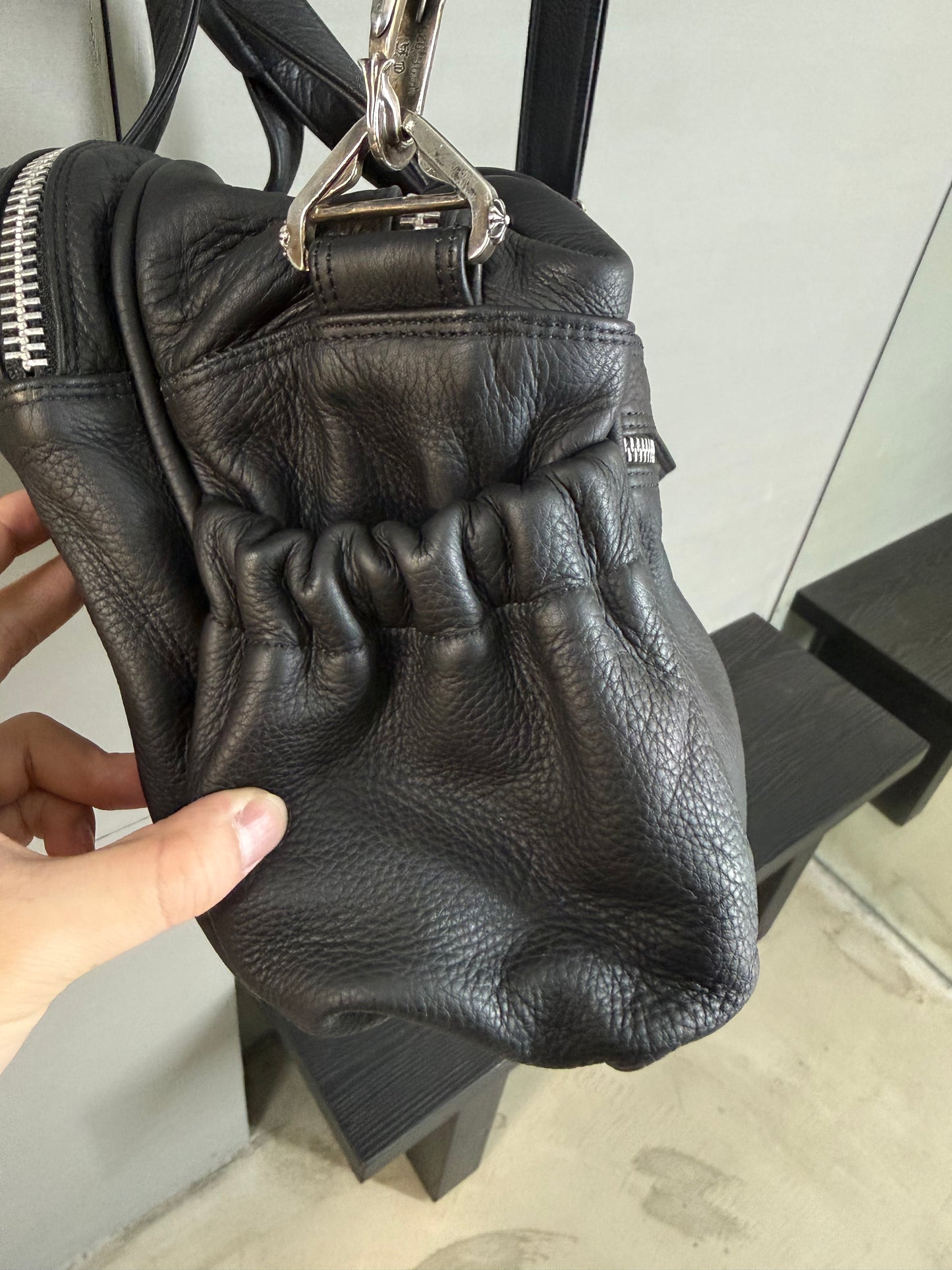 CHROME HEARTS Plain Mother's Bag Pouch Shoulder Boston