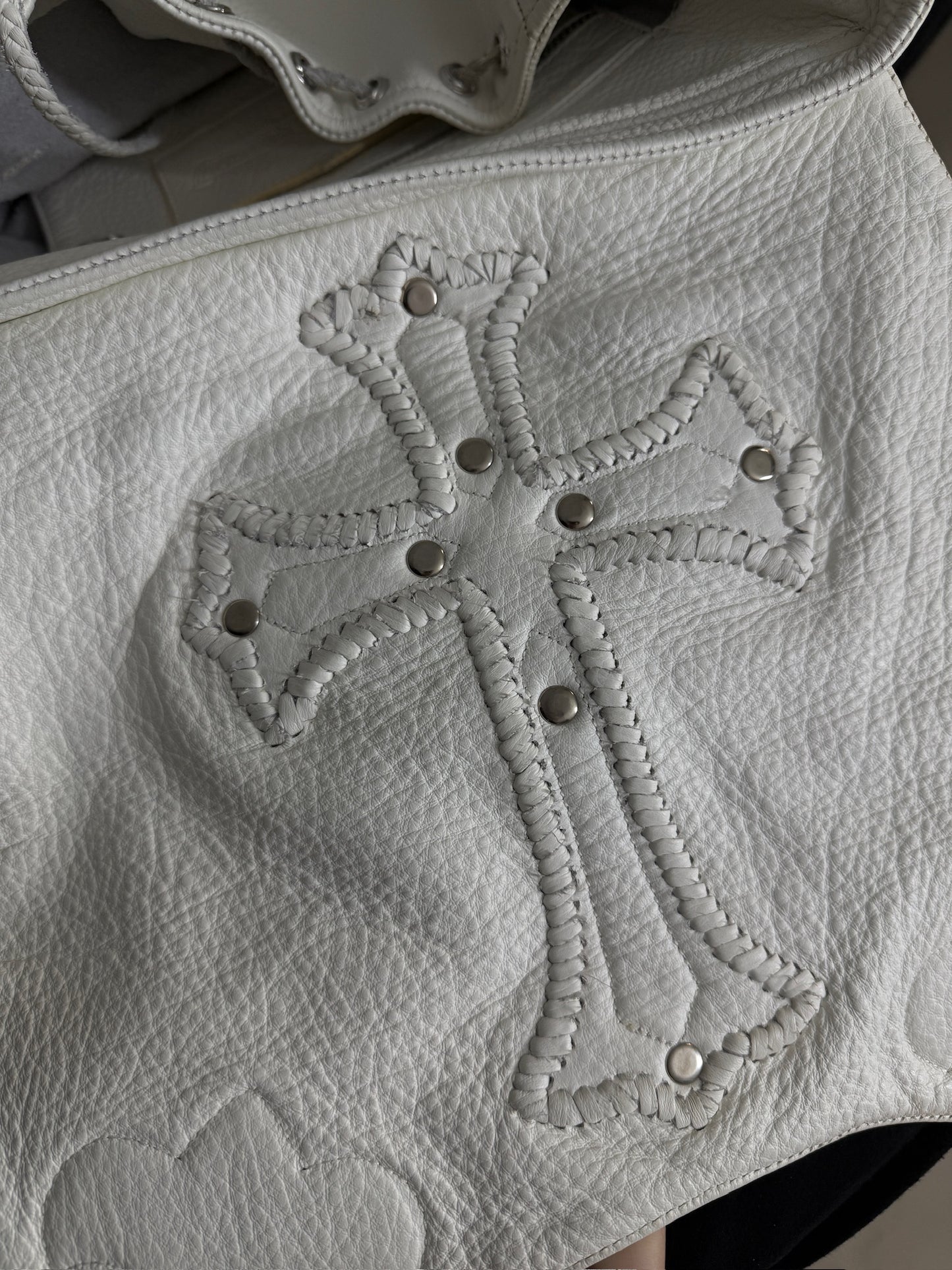 Chrome Hearts White Gunslinger Cemetery Backpack
