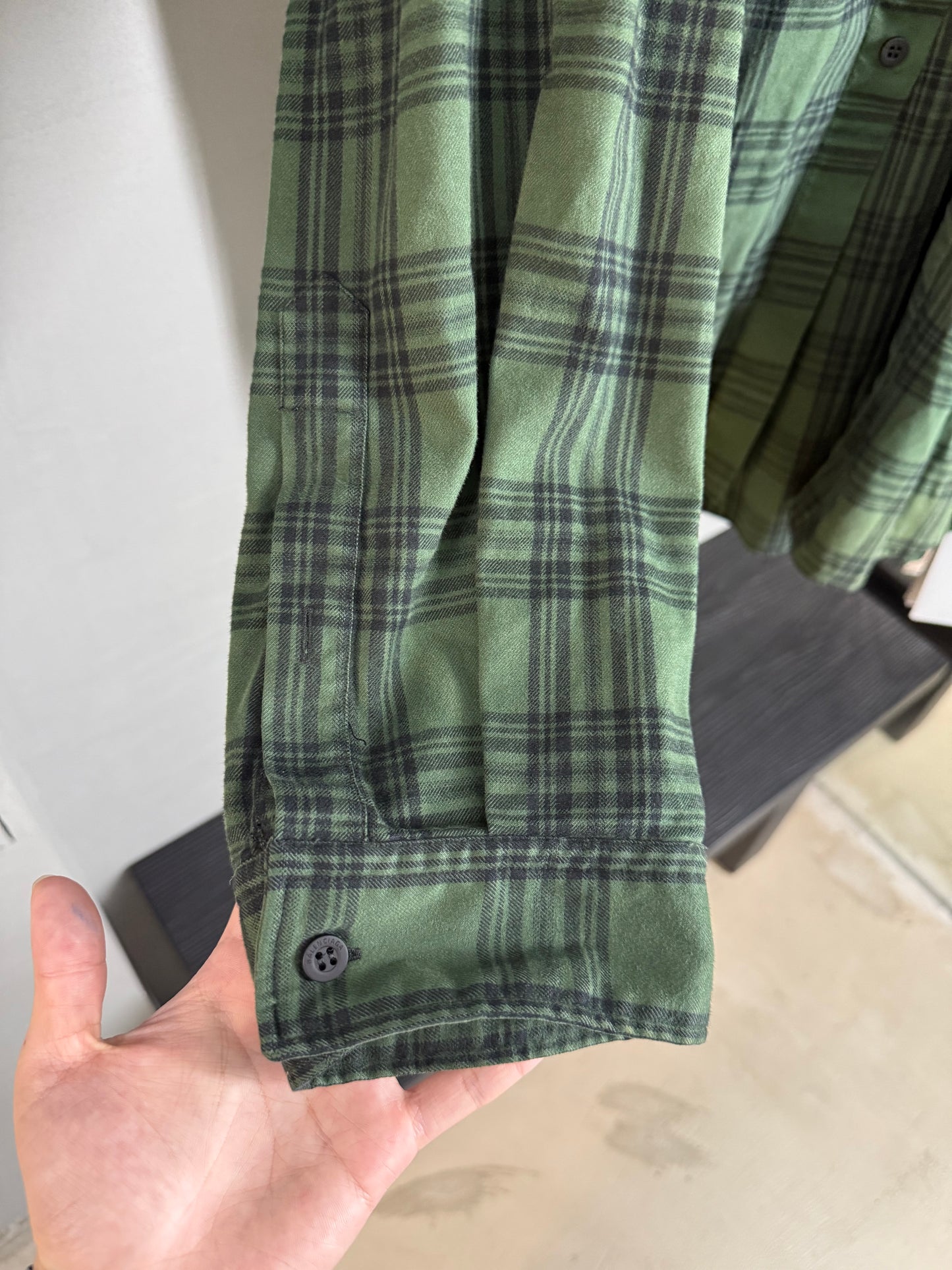 Balenciaga Checked Oversized Hooded Shirts