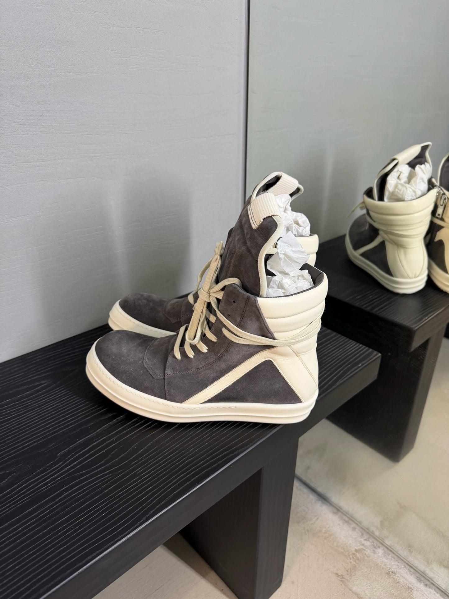 Rick Owens Geobasket suede sneakers