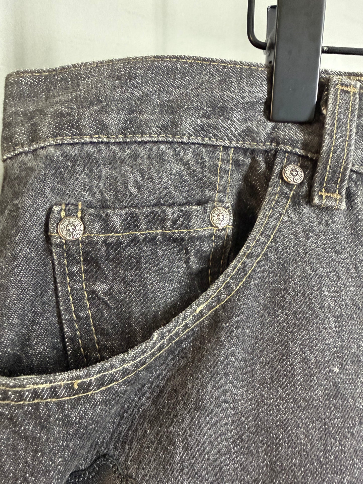 Chrome Hearts 501 Cross Patch Jeans